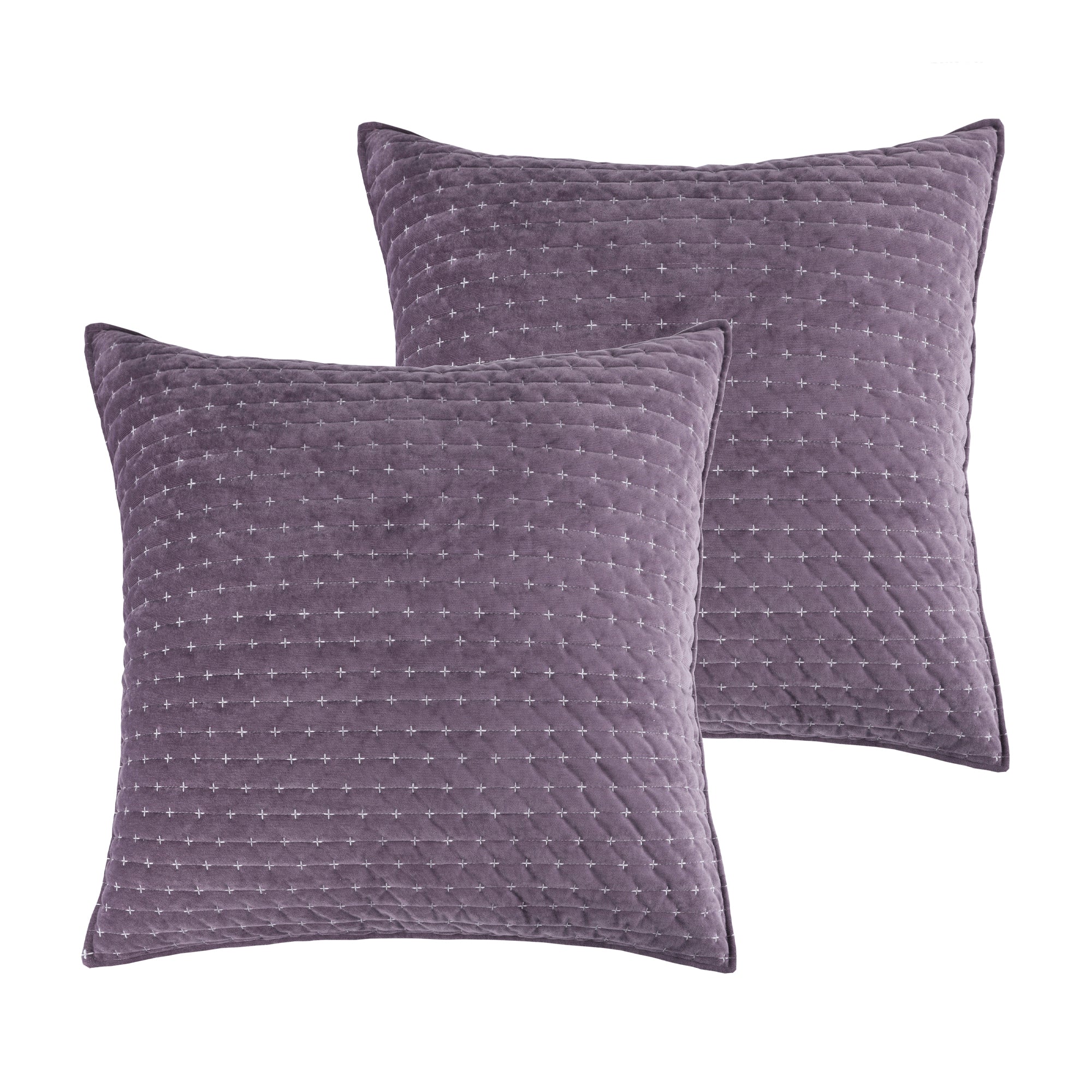 Velvet Stitch Euro Sham - Set of 2