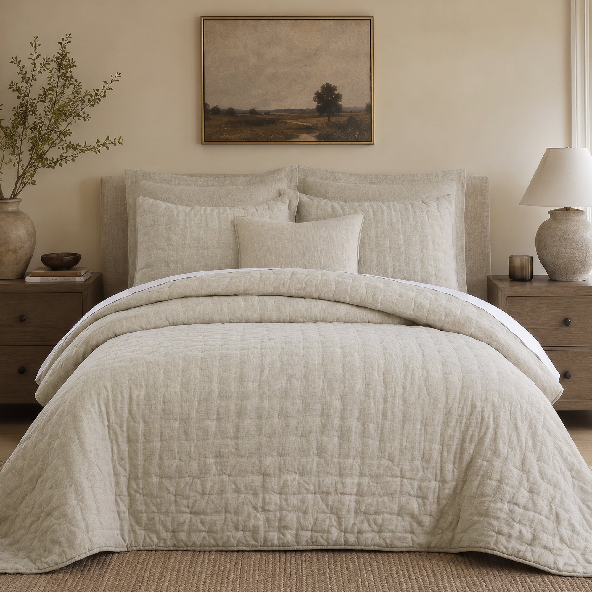 French Flax Signature Linen Quilt
