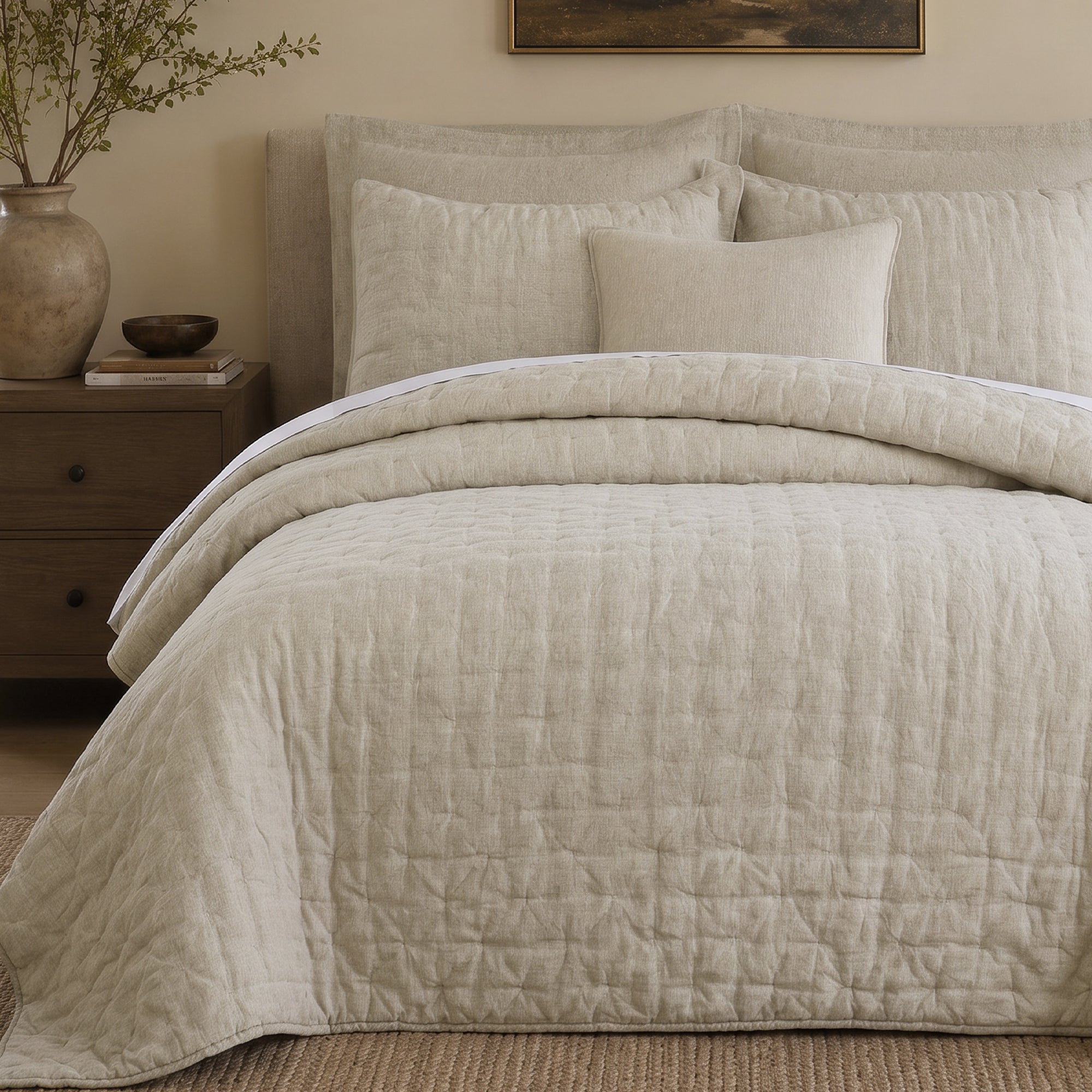 French Flax Signature Linen Quilt