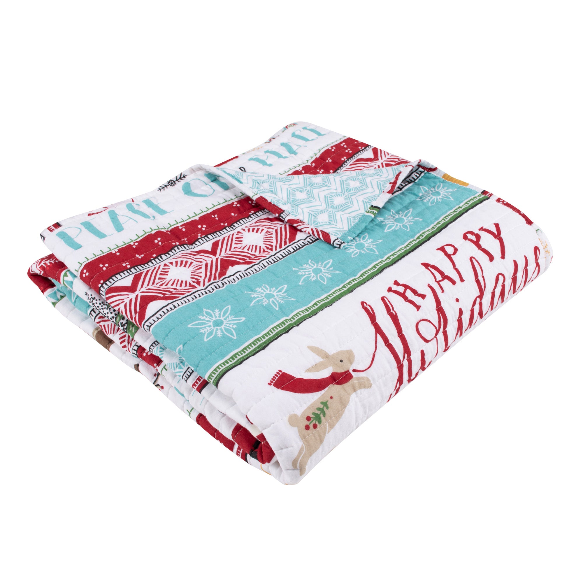 Ho Ho Holidays Quilted Throw