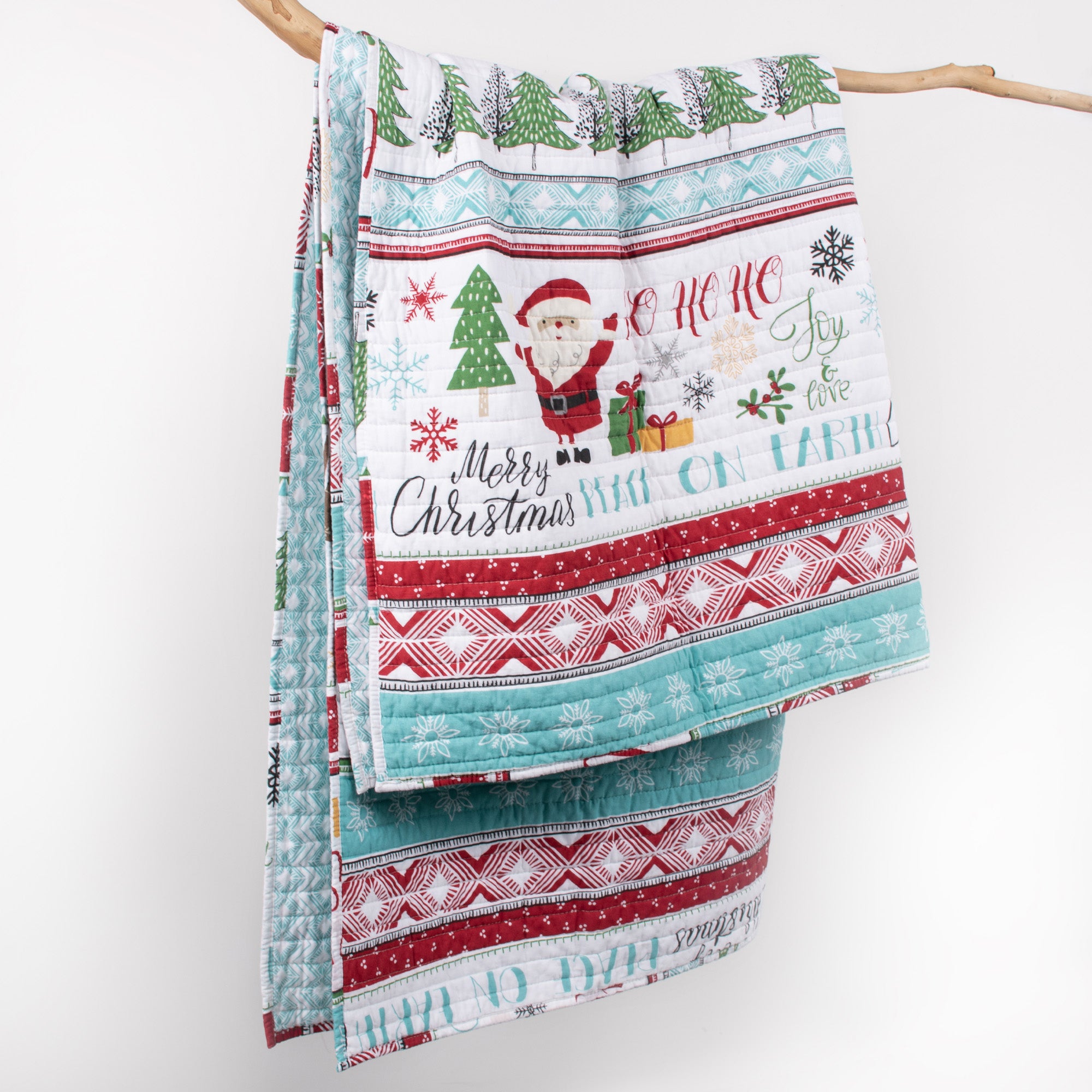 Ho Ho Holidays Quilted Throw