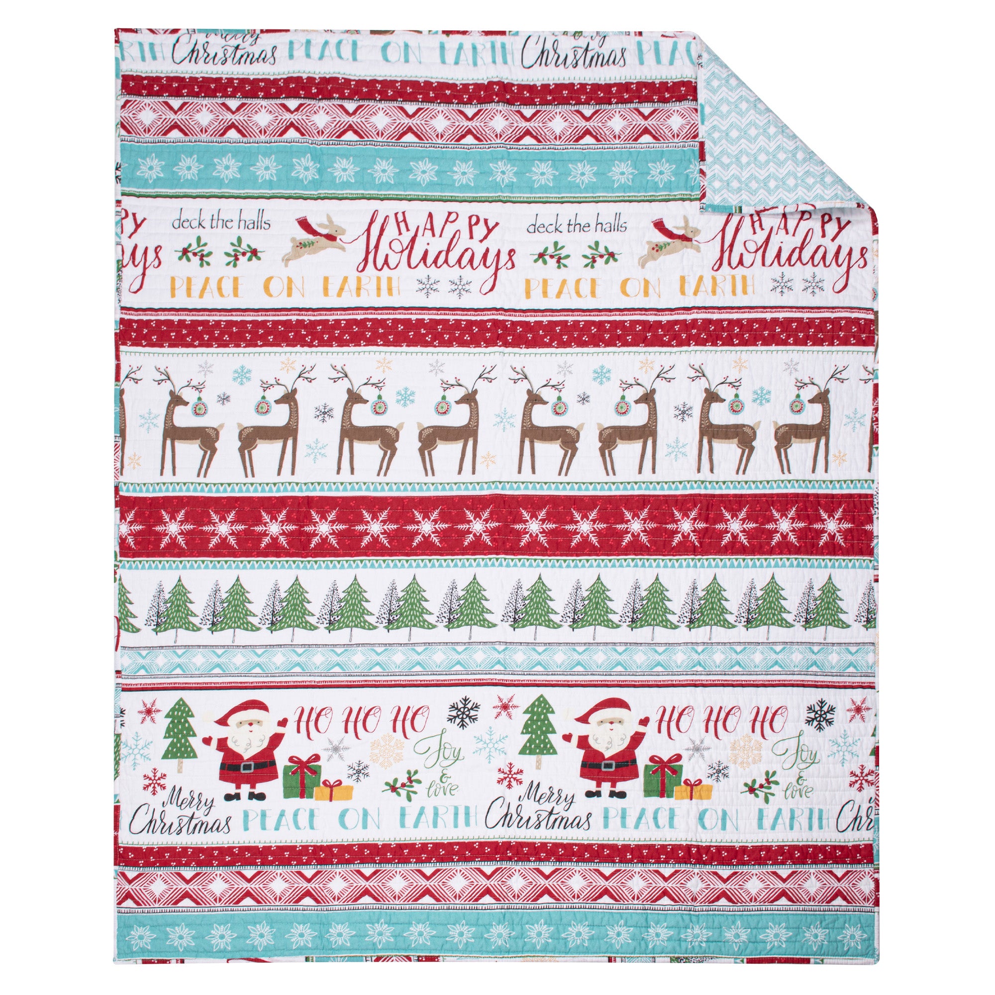 Ho Ho Holidays Quilted Throw