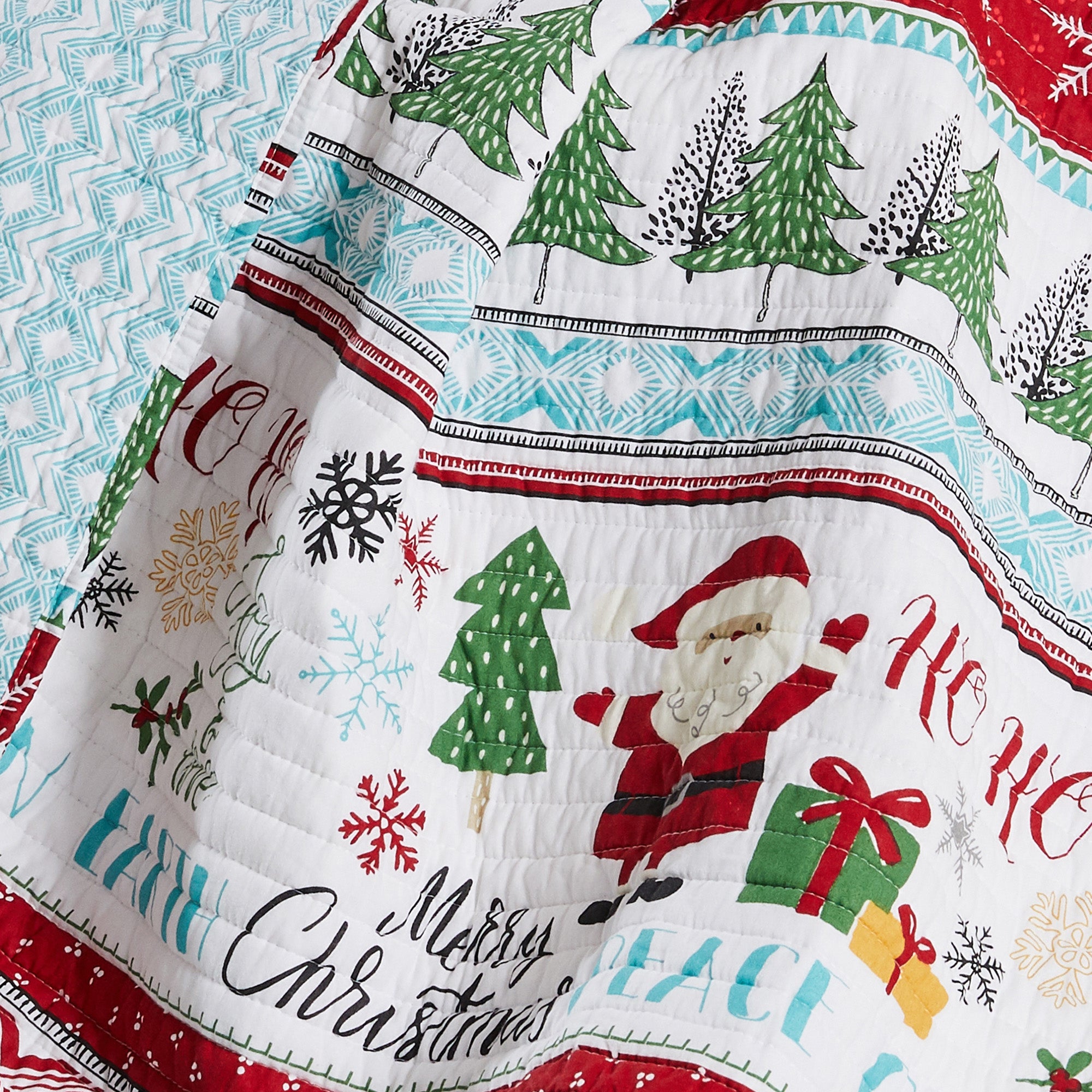 Ho Ho Holidays Quilted Throw