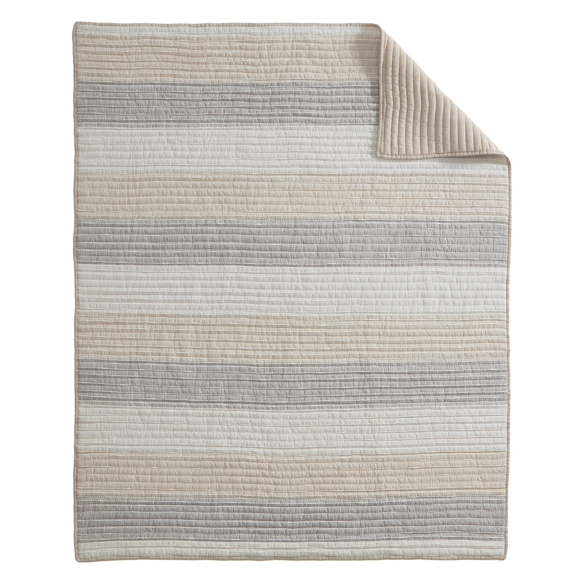 Sand Stripes Quilted Throw