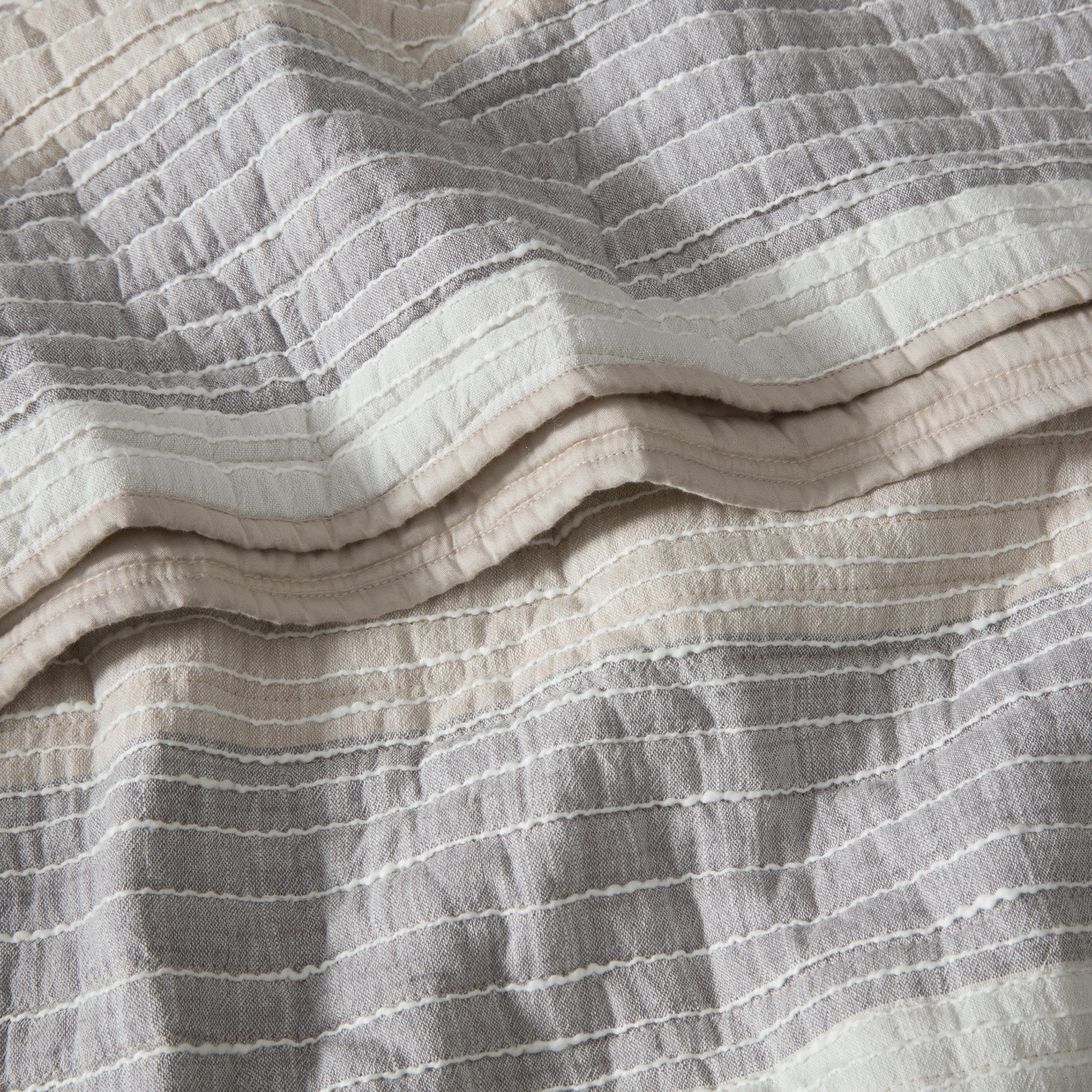 Sand Stripes Quilted Throw