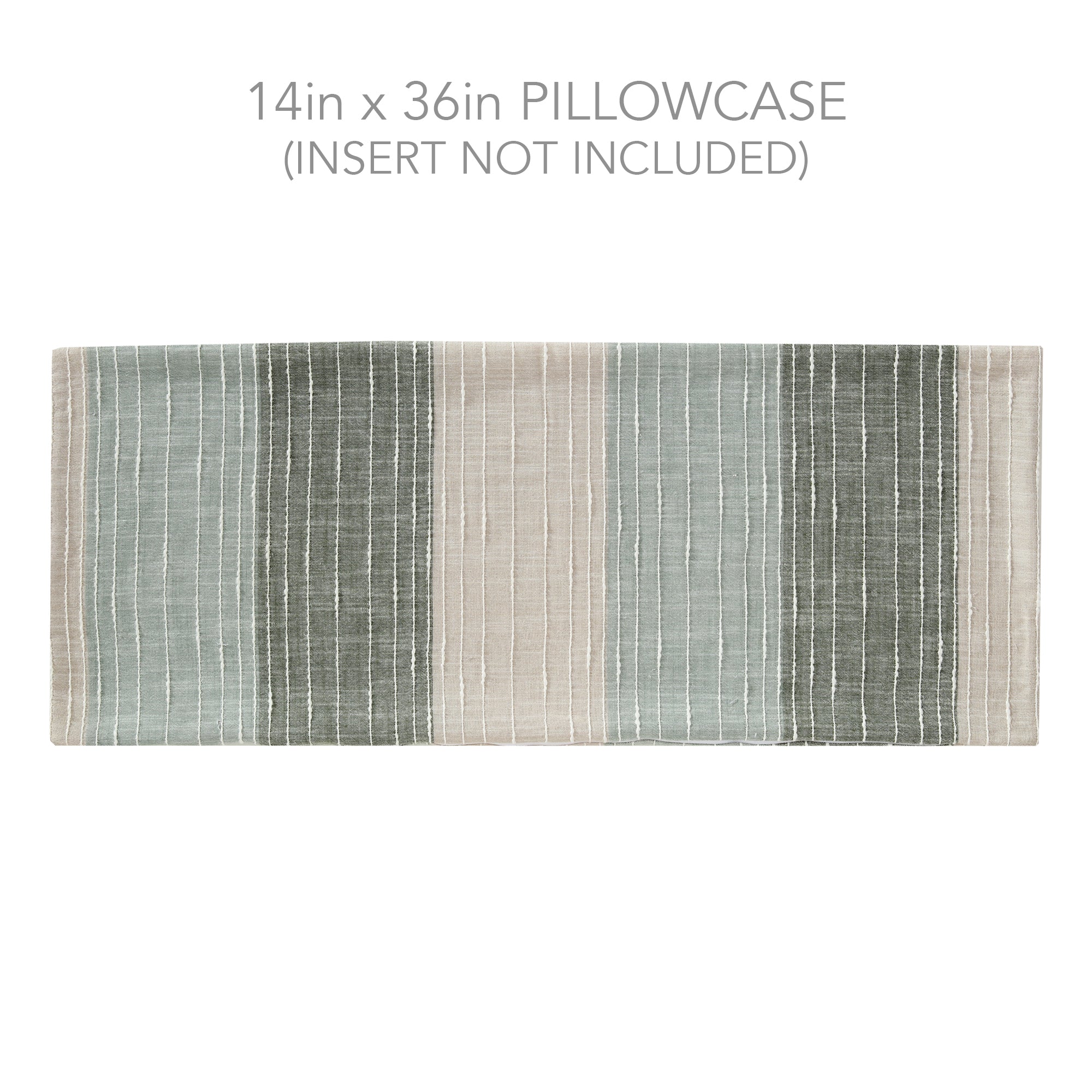 Sand Stripes Sage Lumbar Pillow Cover