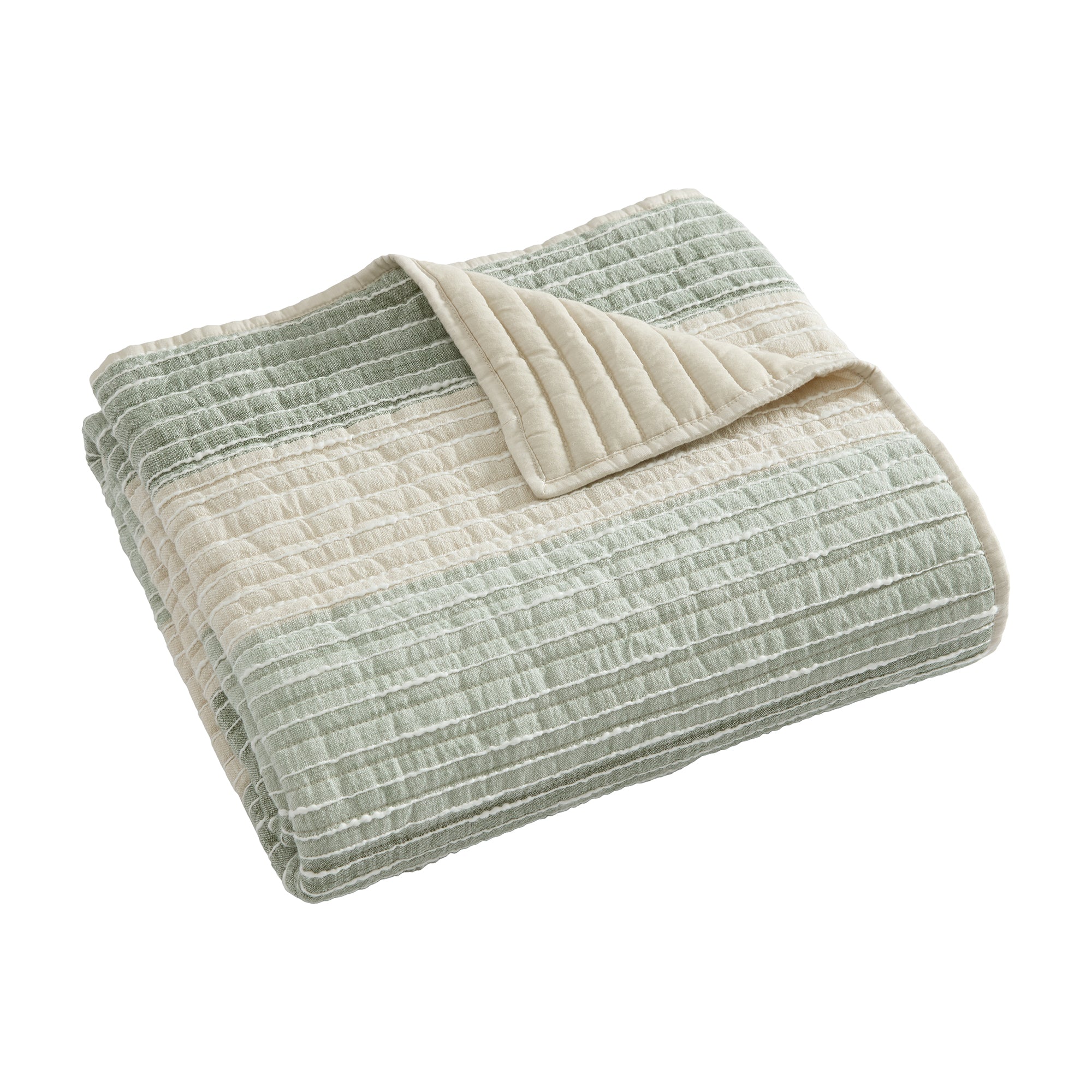 Sand Stripes Quilted Throw