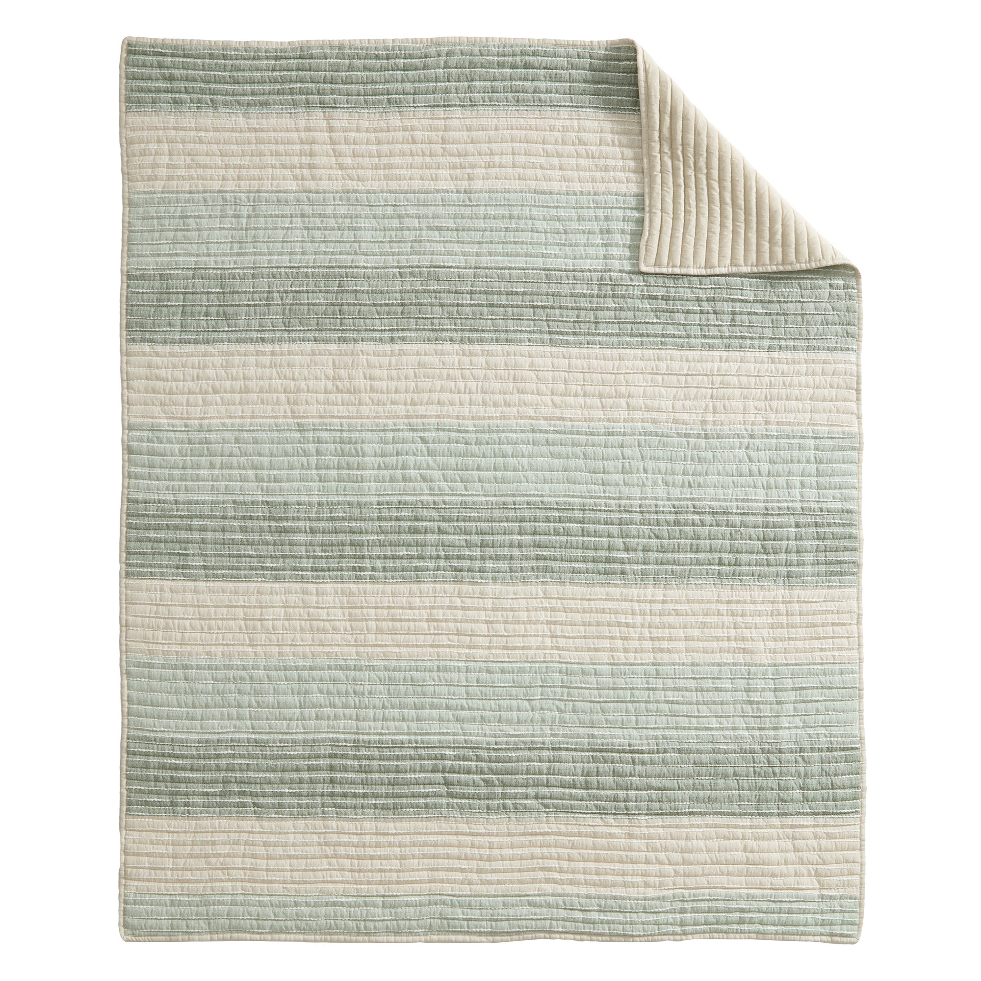 Sand Stripes Quilted Throw