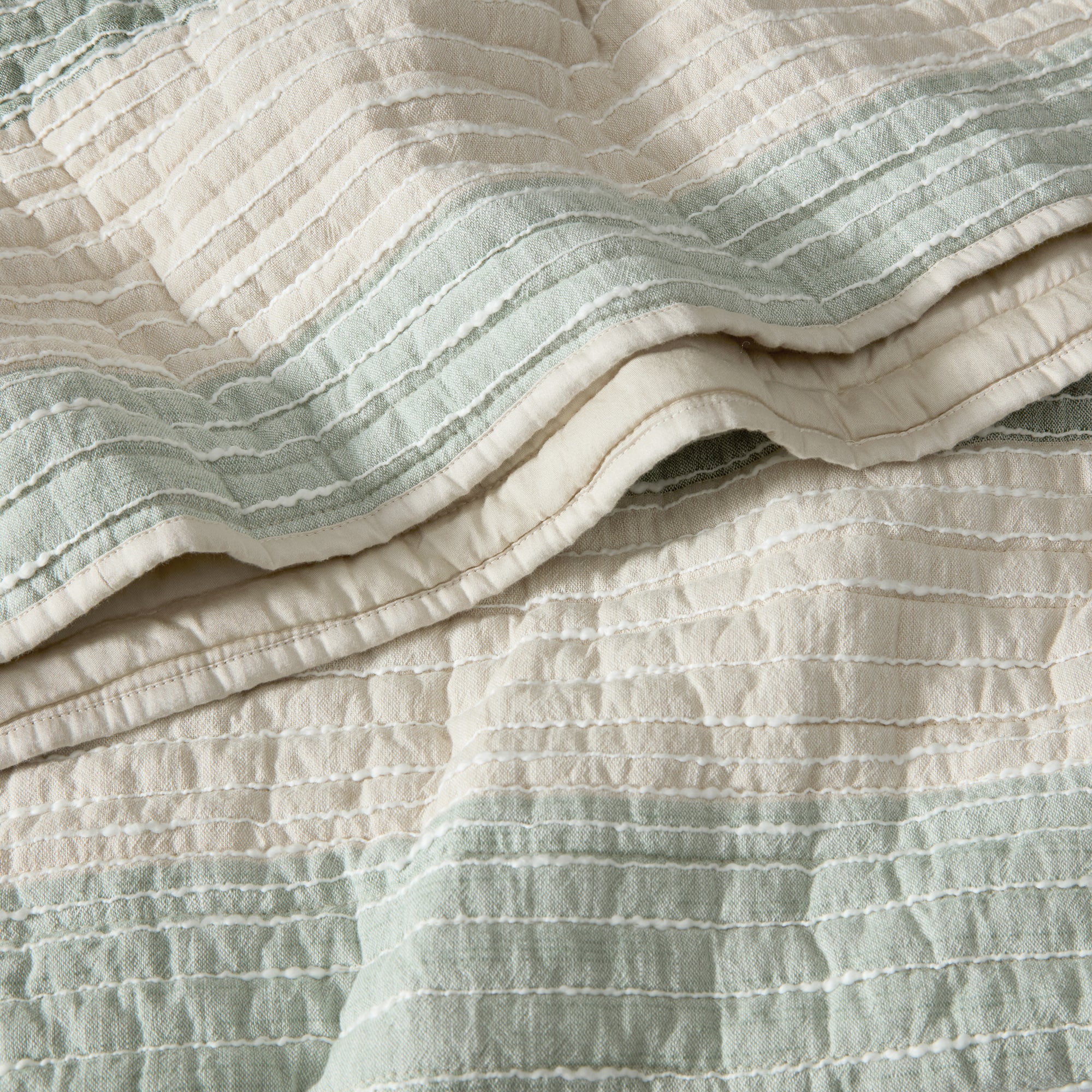 Sand Stripes Quilted Throw