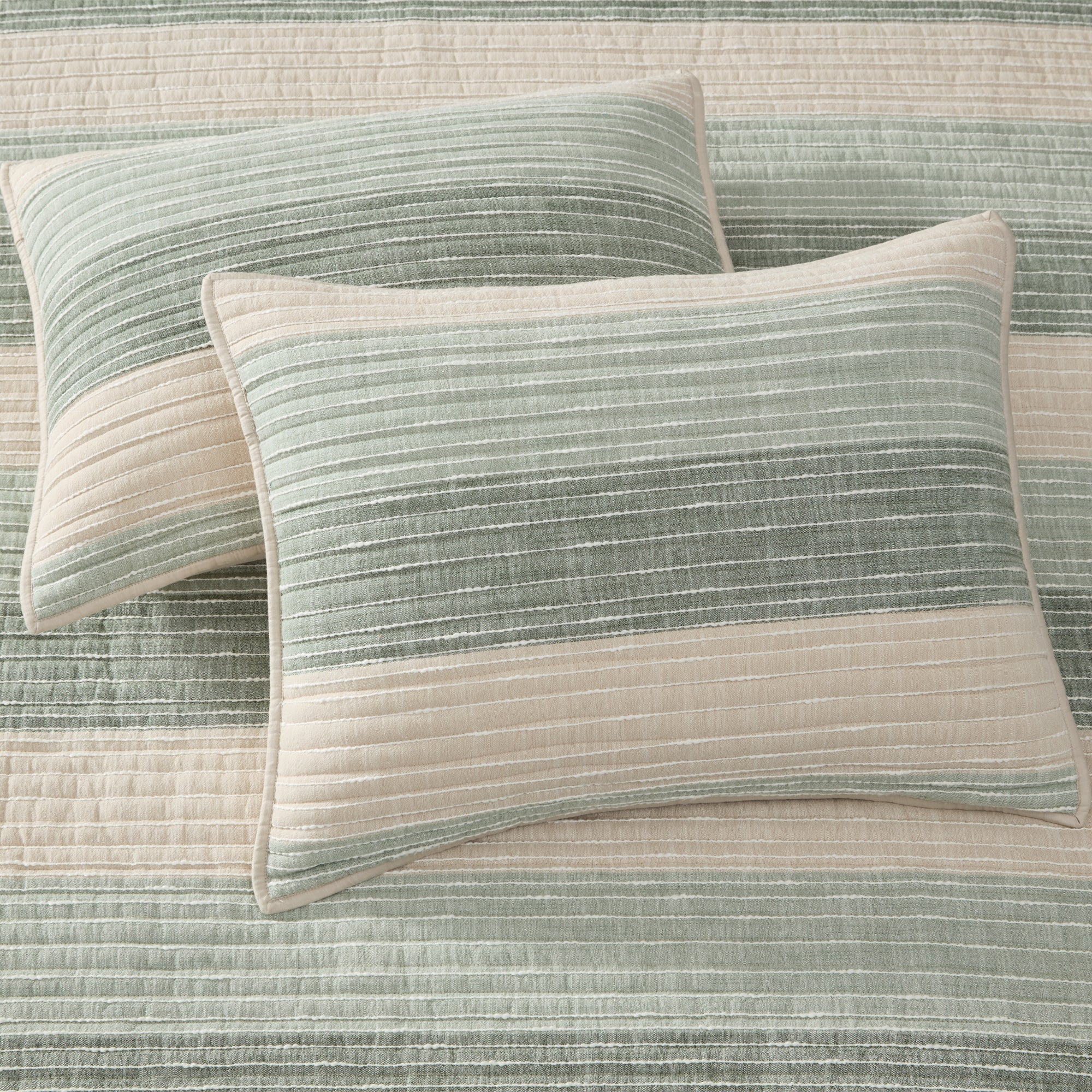 Sand Stripes Blue Pillow Sham