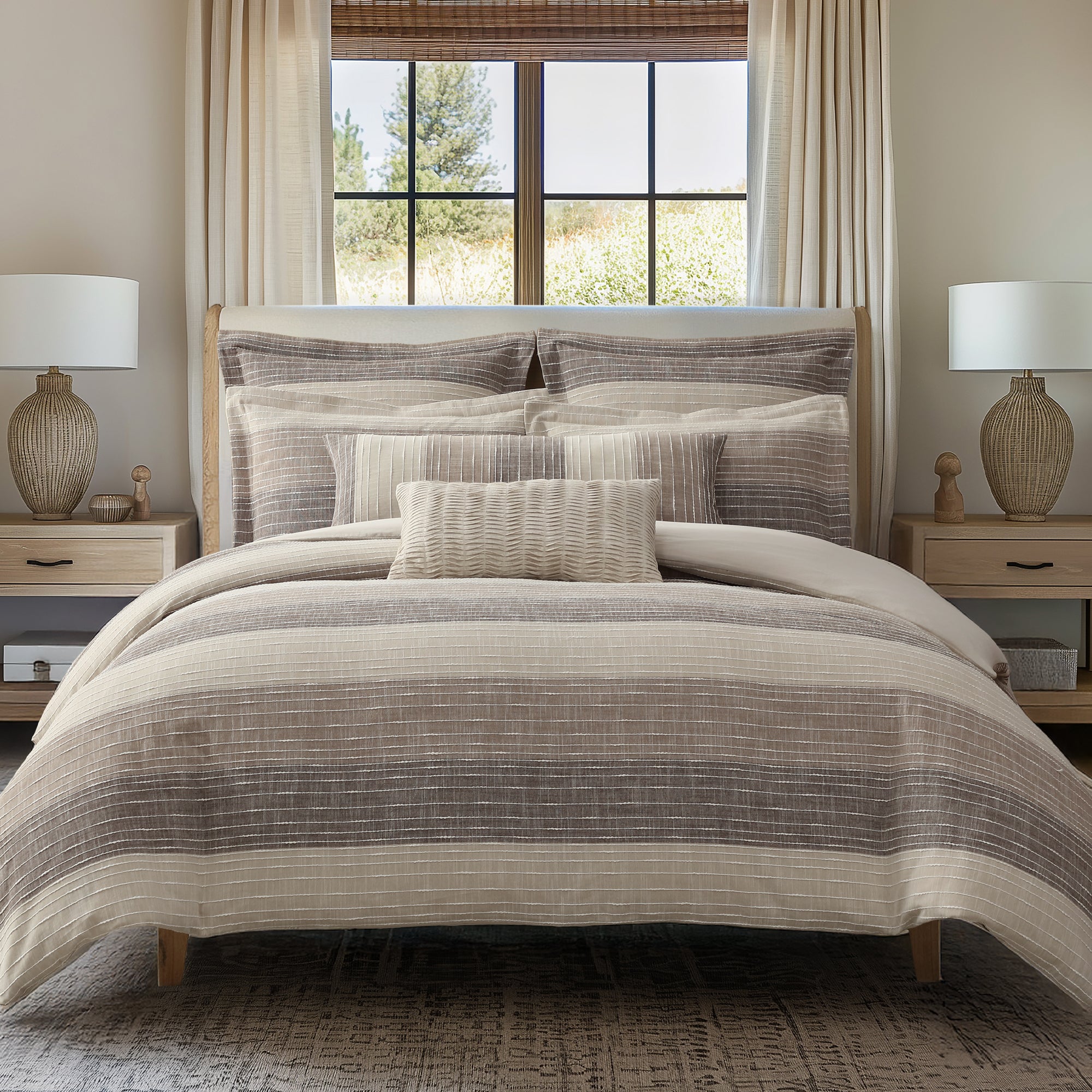 Sand Stripes Duvet Cover Set