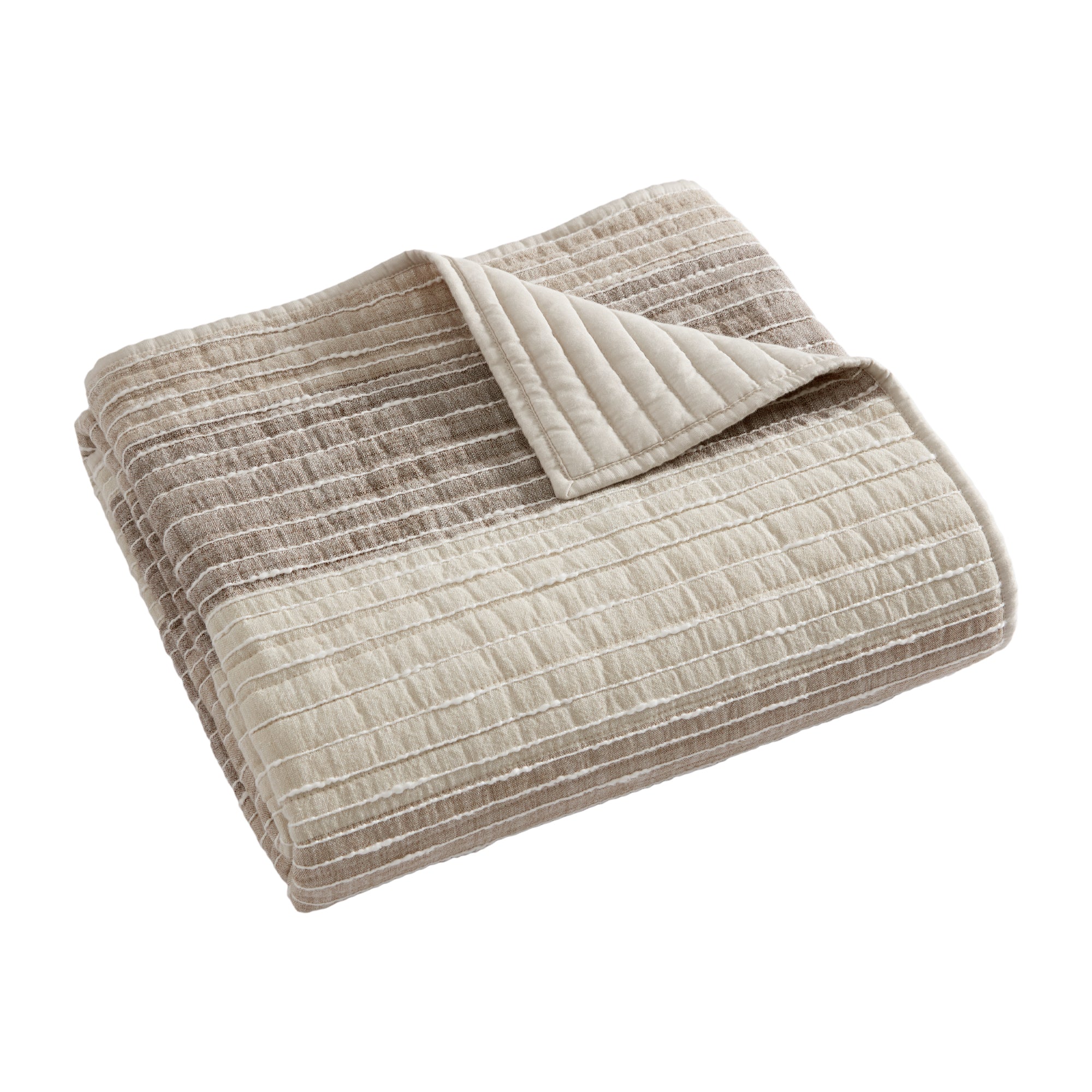 Sand Stripes Quilted Throw