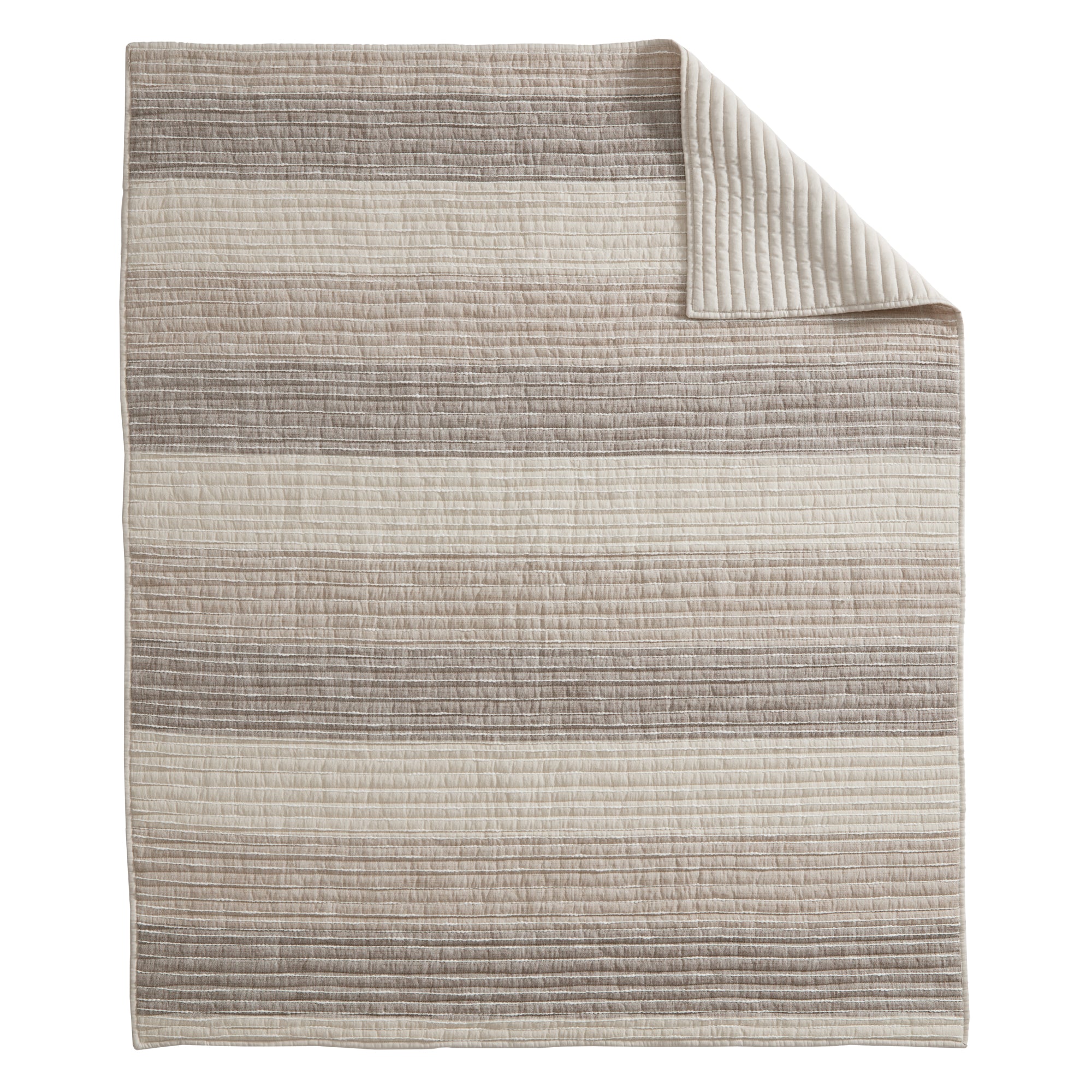 Sand Stripes Quilted Throw