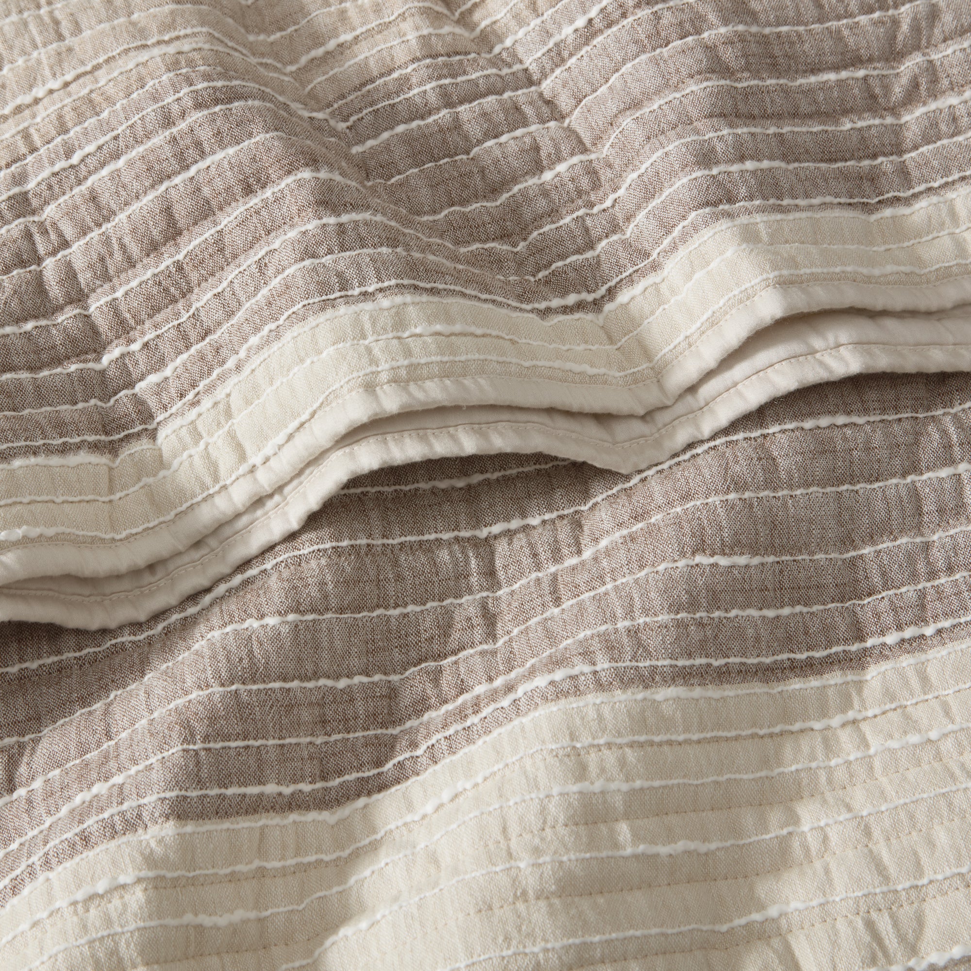 Sand Stripes Quilted Throw