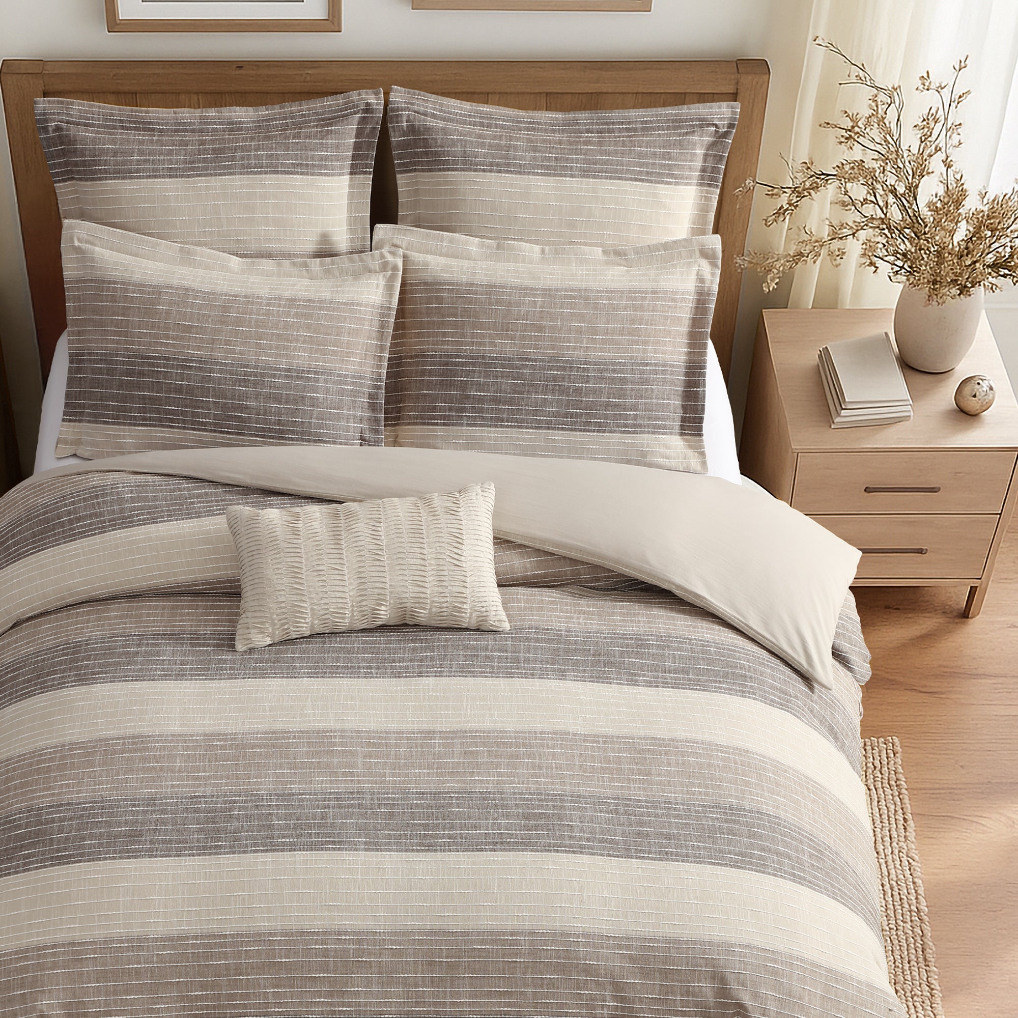 Sand Stripes Euro Sham set of 2