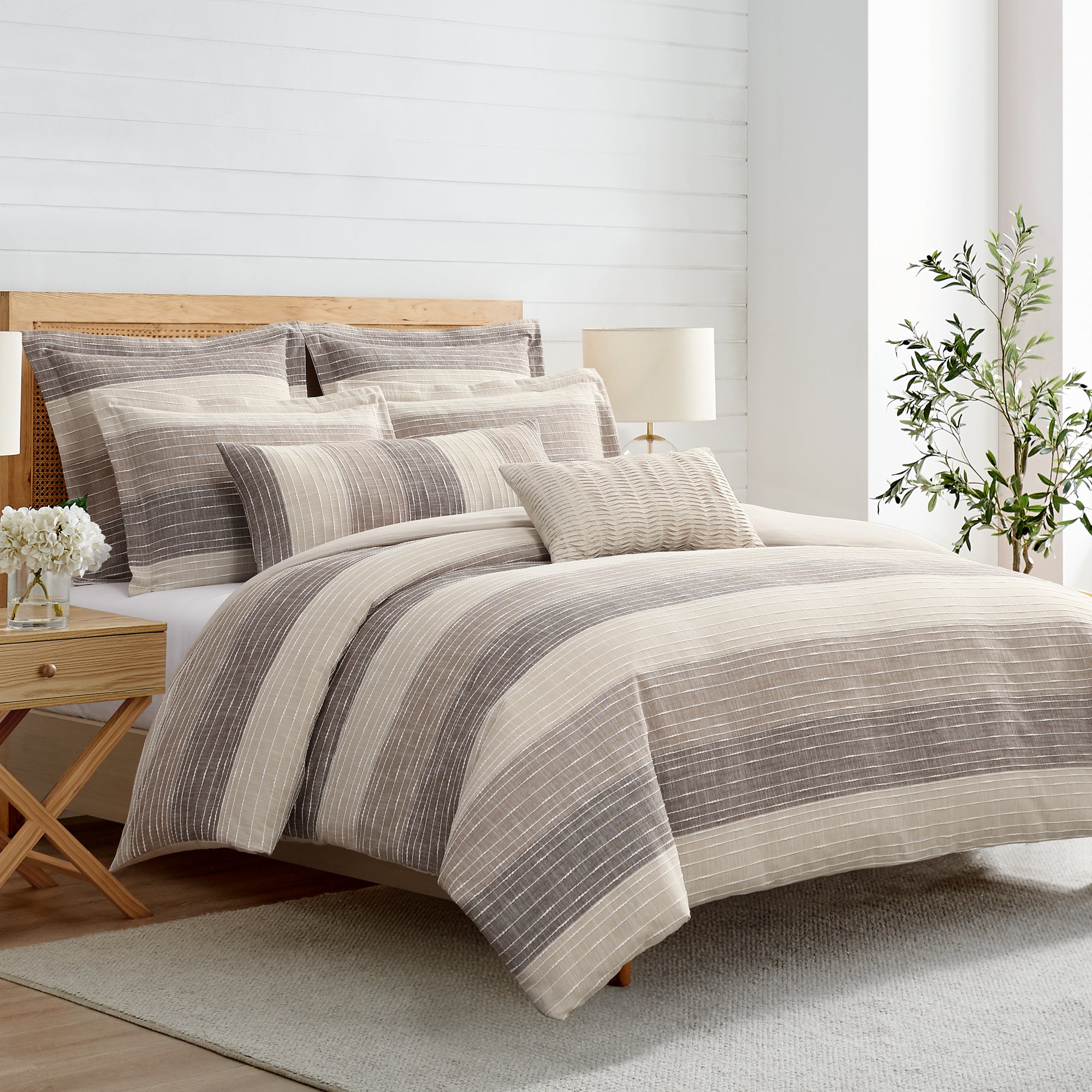 Sand Stripes Euro Sham set of 2