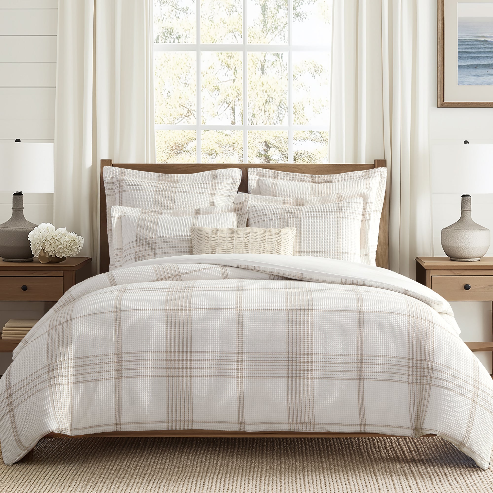 Waffle Plaid Euro Sham Set of 2