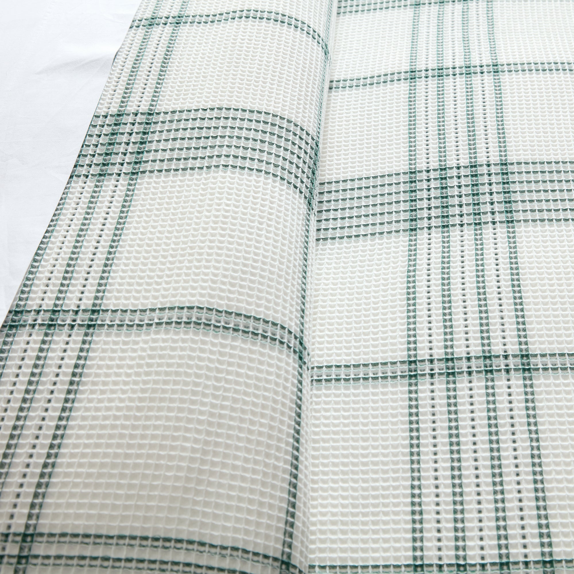 Waffle Plaid Duvet Cover Set