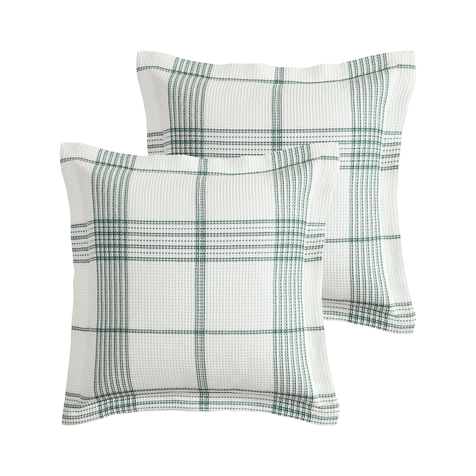 Waffle Plaid Euro Sham Set of 2
