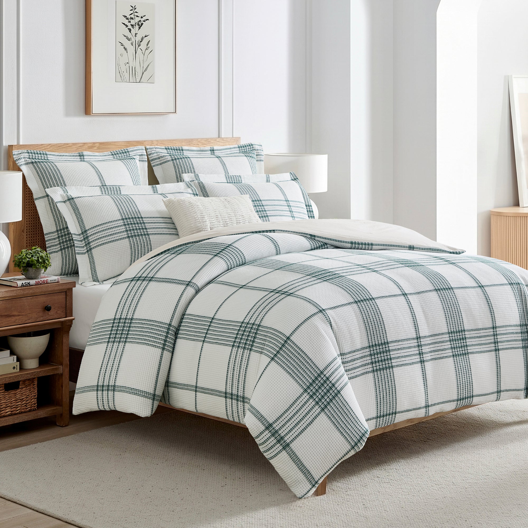 Waffle Plaid Euro Sham Set of 2