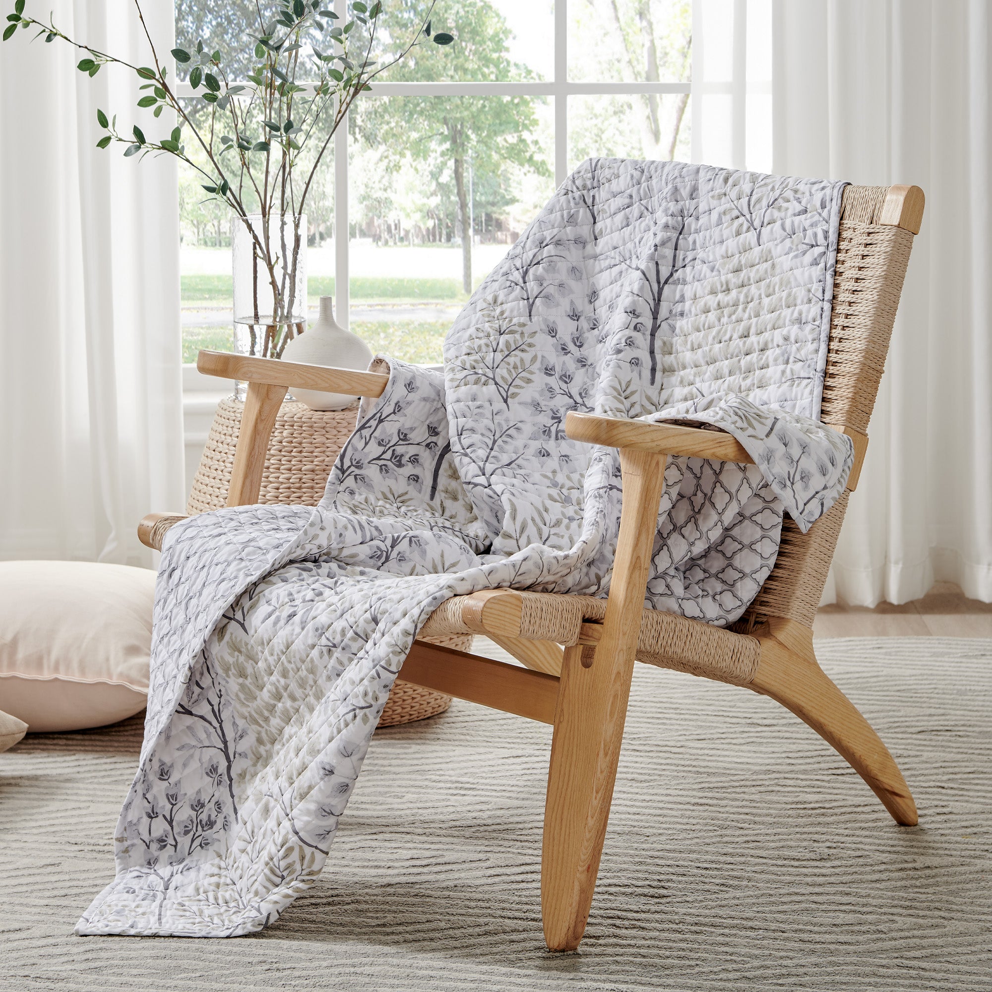 English Forest Quilted Throw