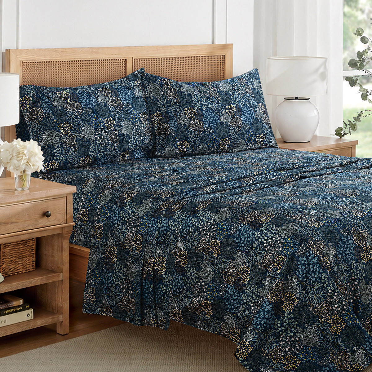 English Forest Cotton Sateen Sheet Set