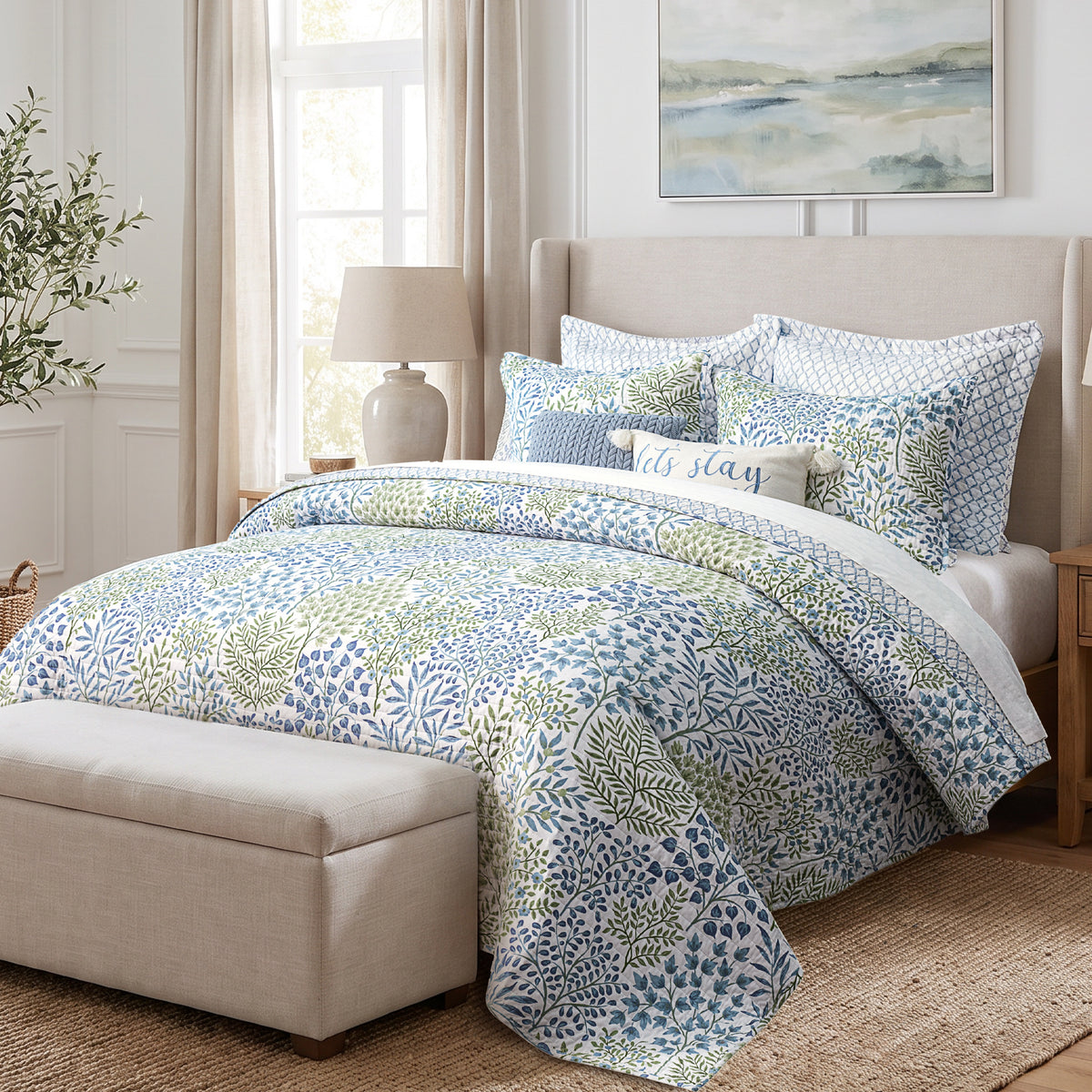 English Forest Green Bedspread Set