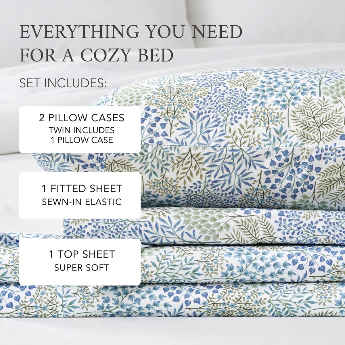 English Forest Cotton Sateen Sheet Set