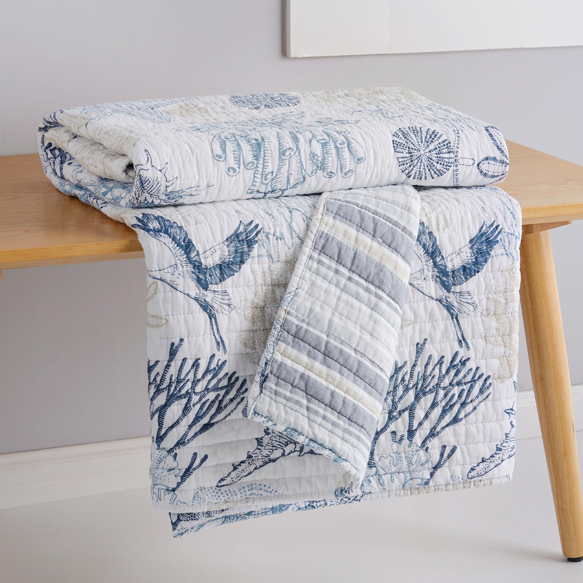 Serena Sea Quilted Throw