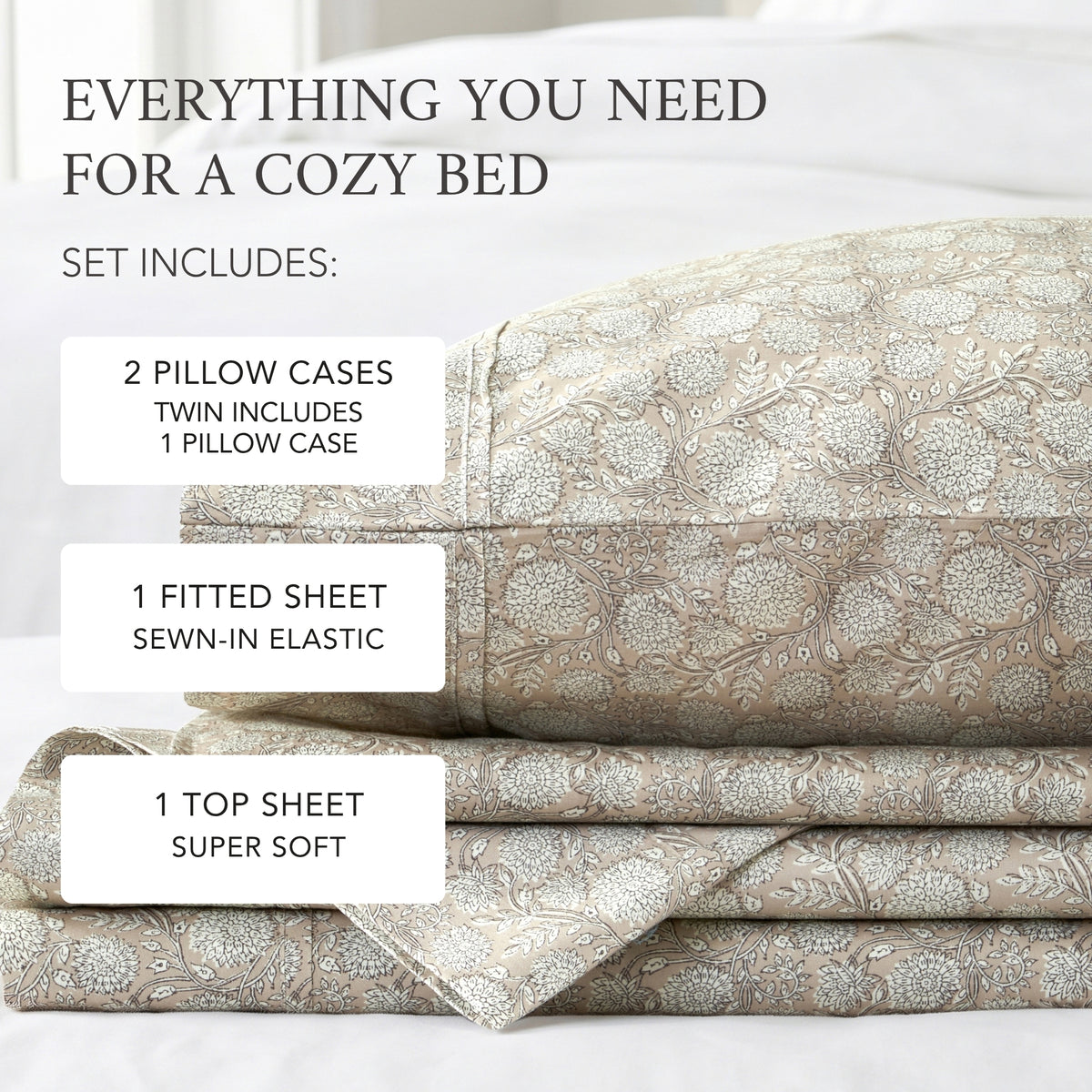 Adare Cotton Sateen Sheet Set