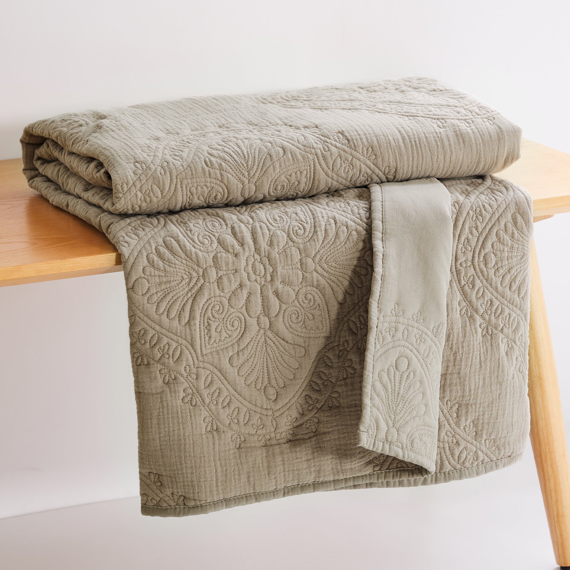 Muslin Stitch Quilted Throw