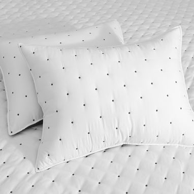 Levtex Home Embroidered Swiss Dot Navy Quilt Set - Polyester
