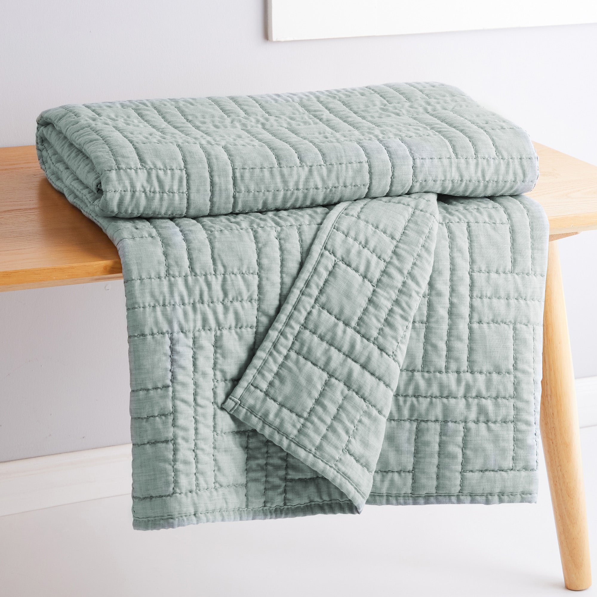 Melange Stitch Quilted Throw