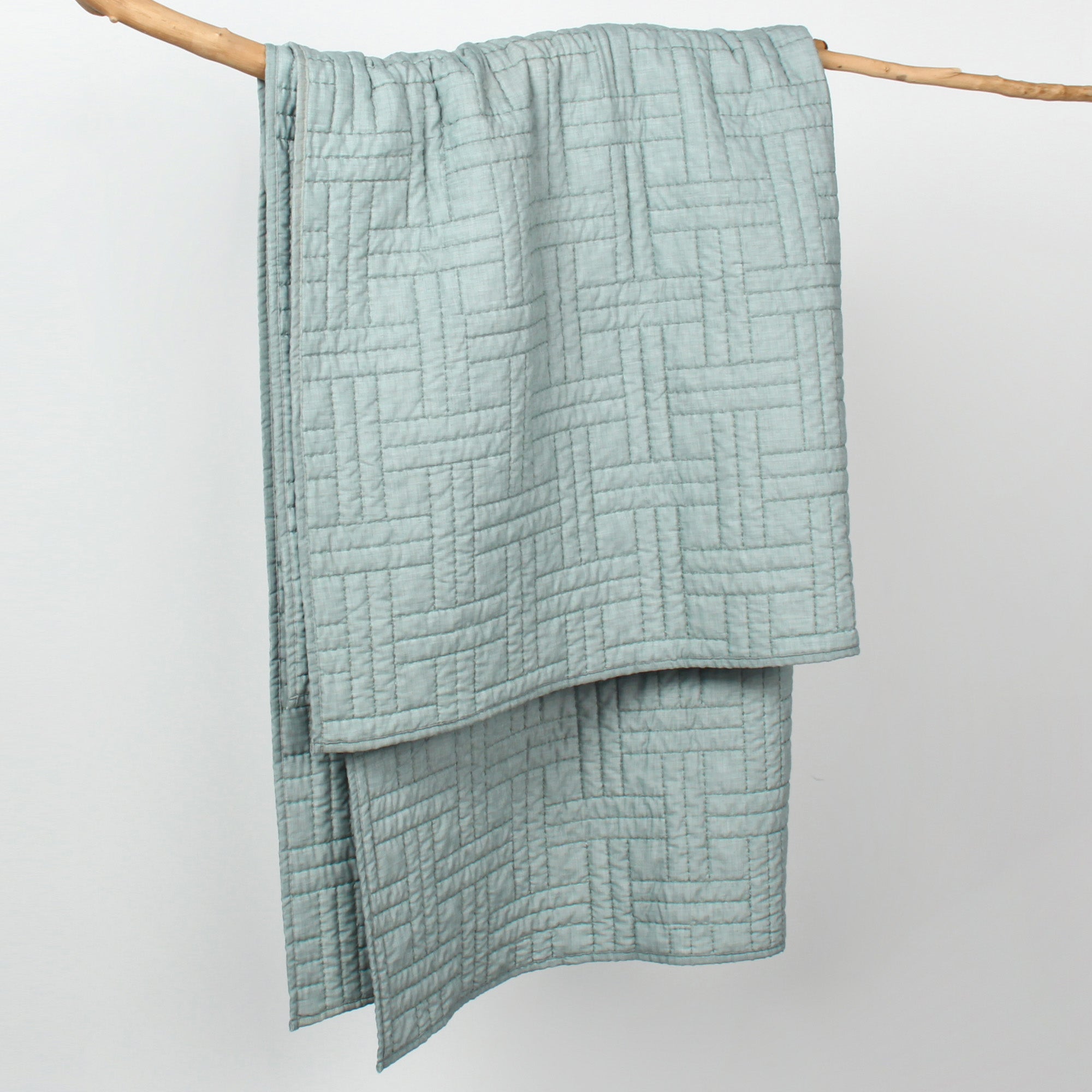 Melange Stitch Quilted Throw