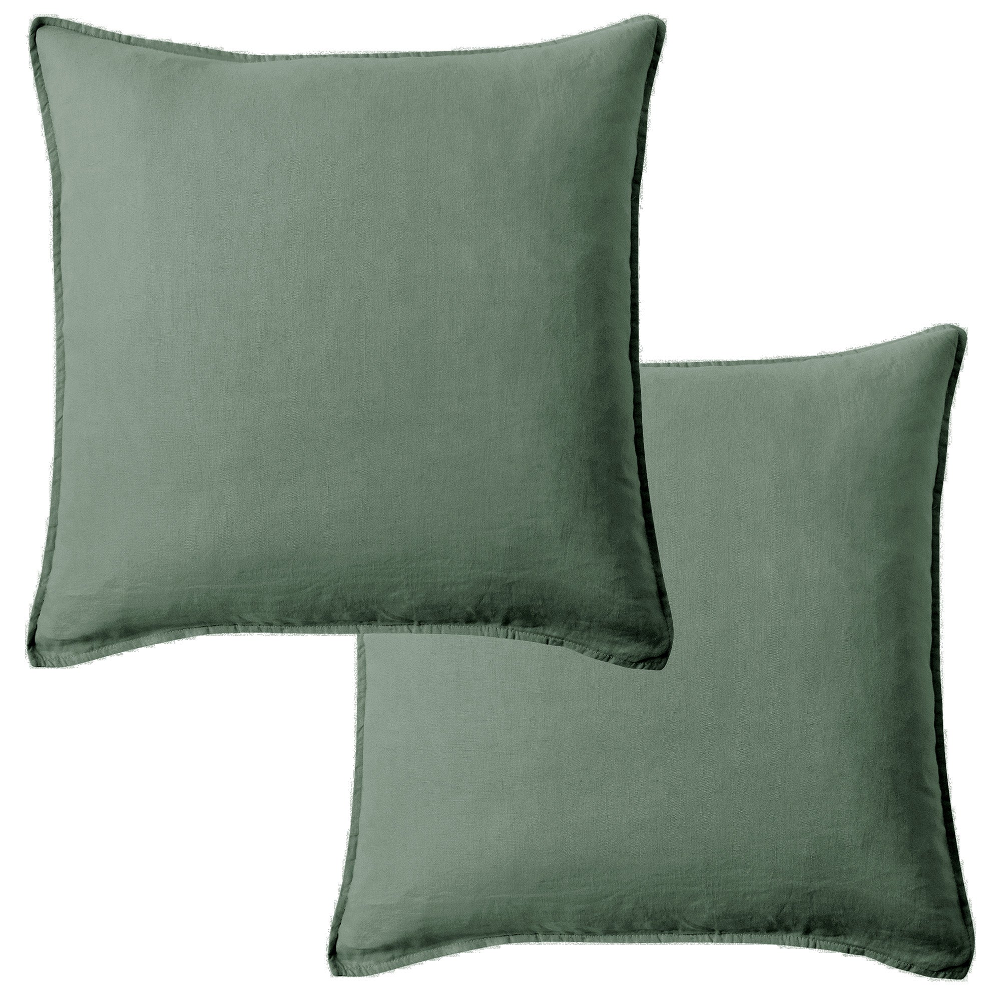 Washed Linen Square Pillow - Set of 2