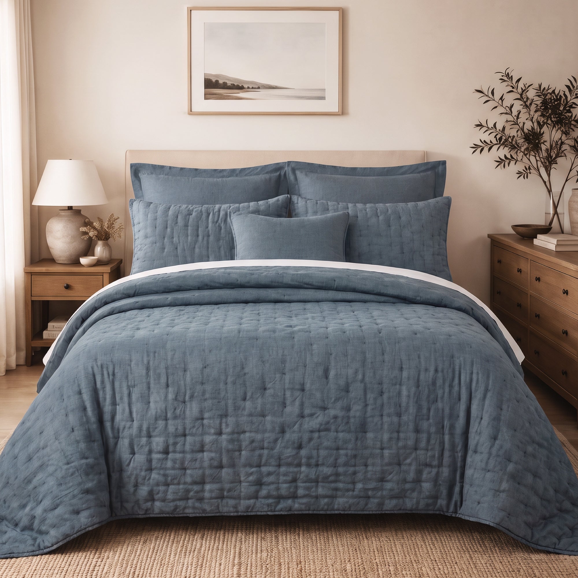 French Flax Signature Linen Quilt