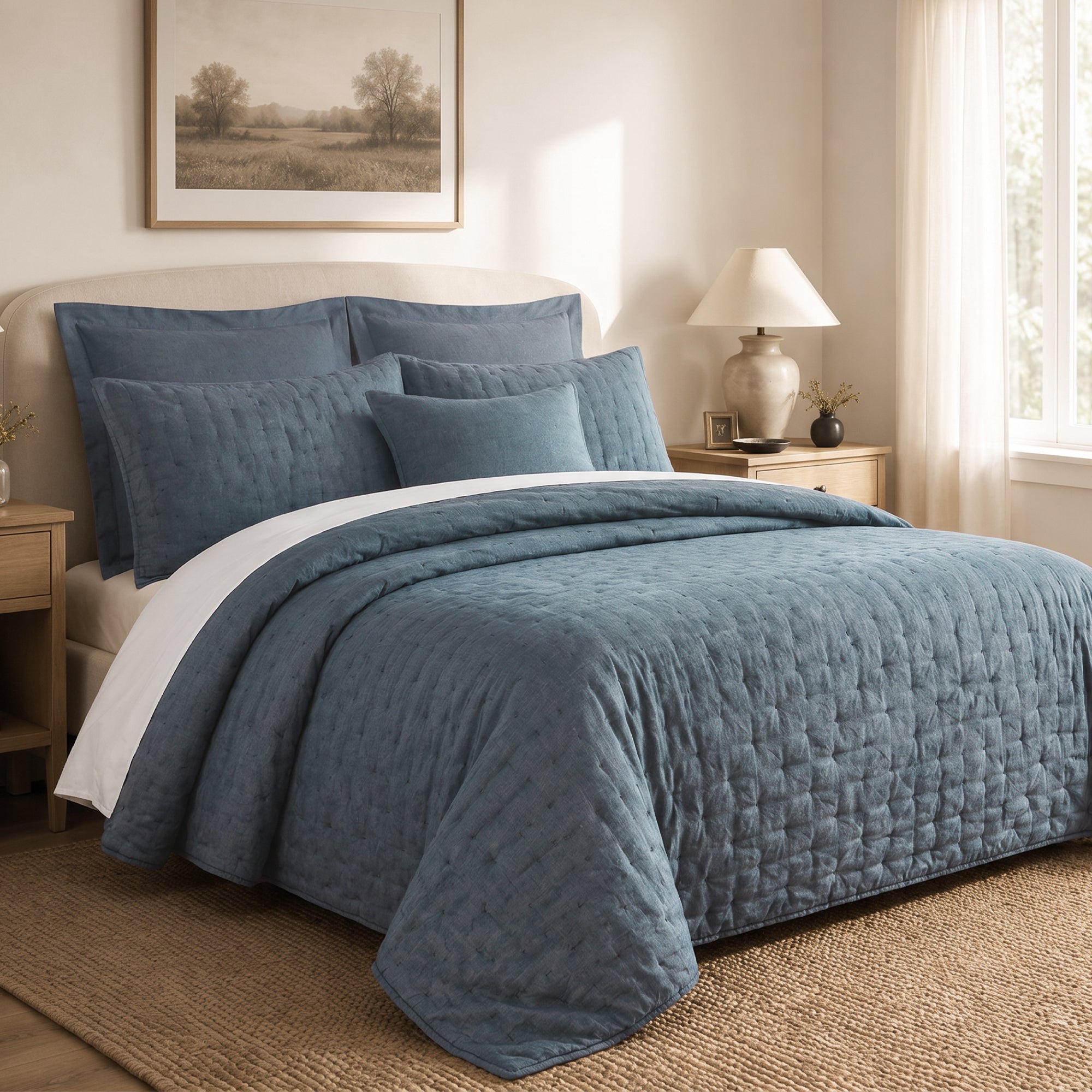 French Flax Signature Linen Quilt