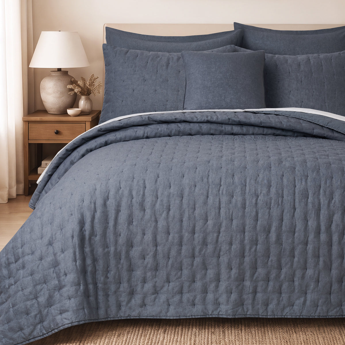 French Flax Signature Linen Quilt