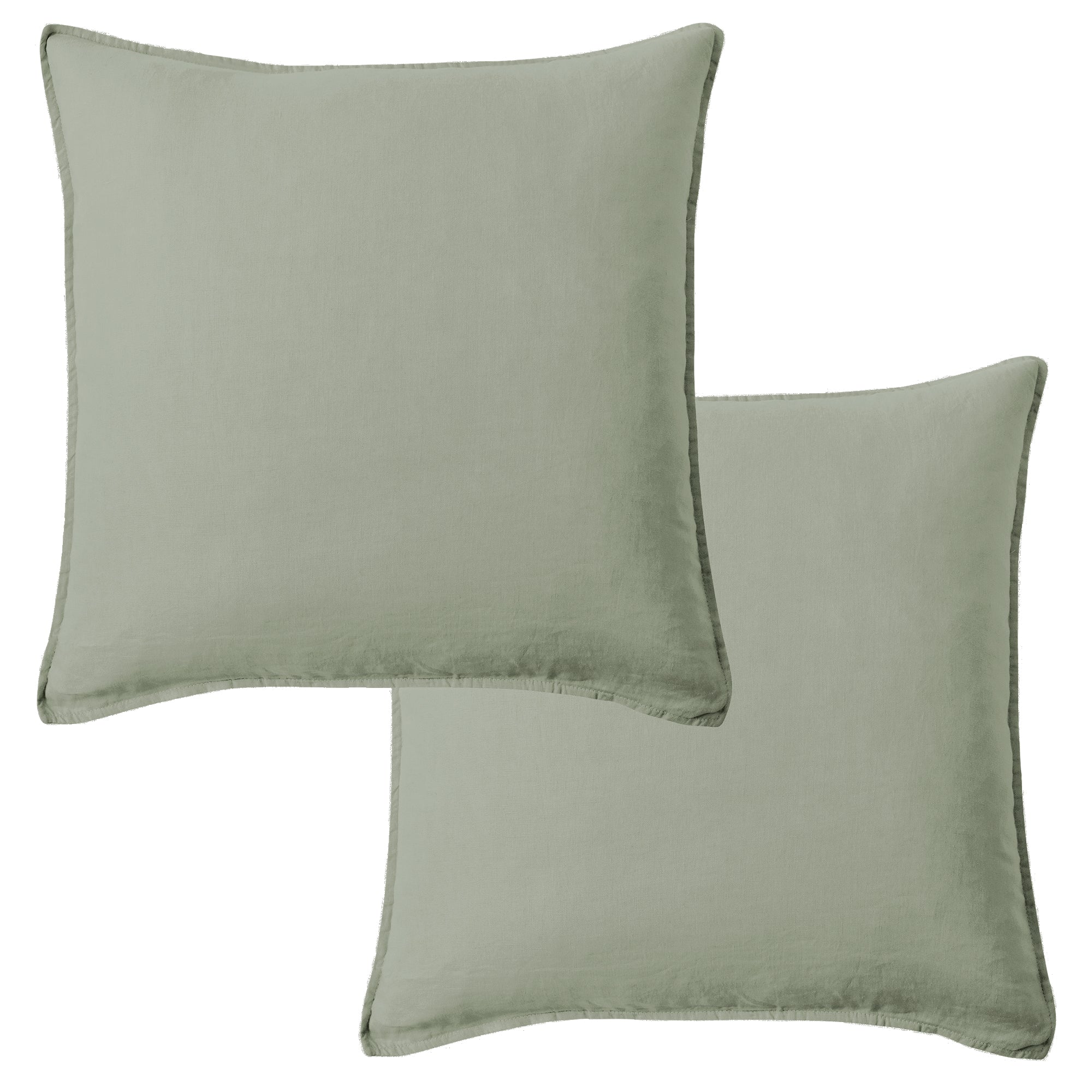 French Flax Washed Linen Square Pillow Cover- Set of 2