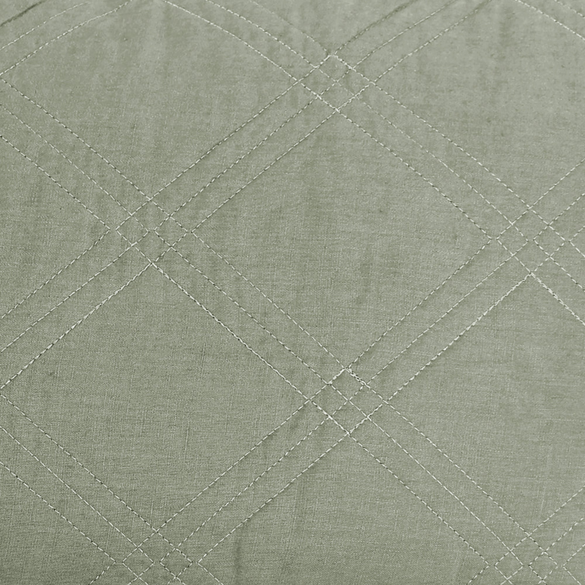 French Flax Washed Linen Quilted Sham