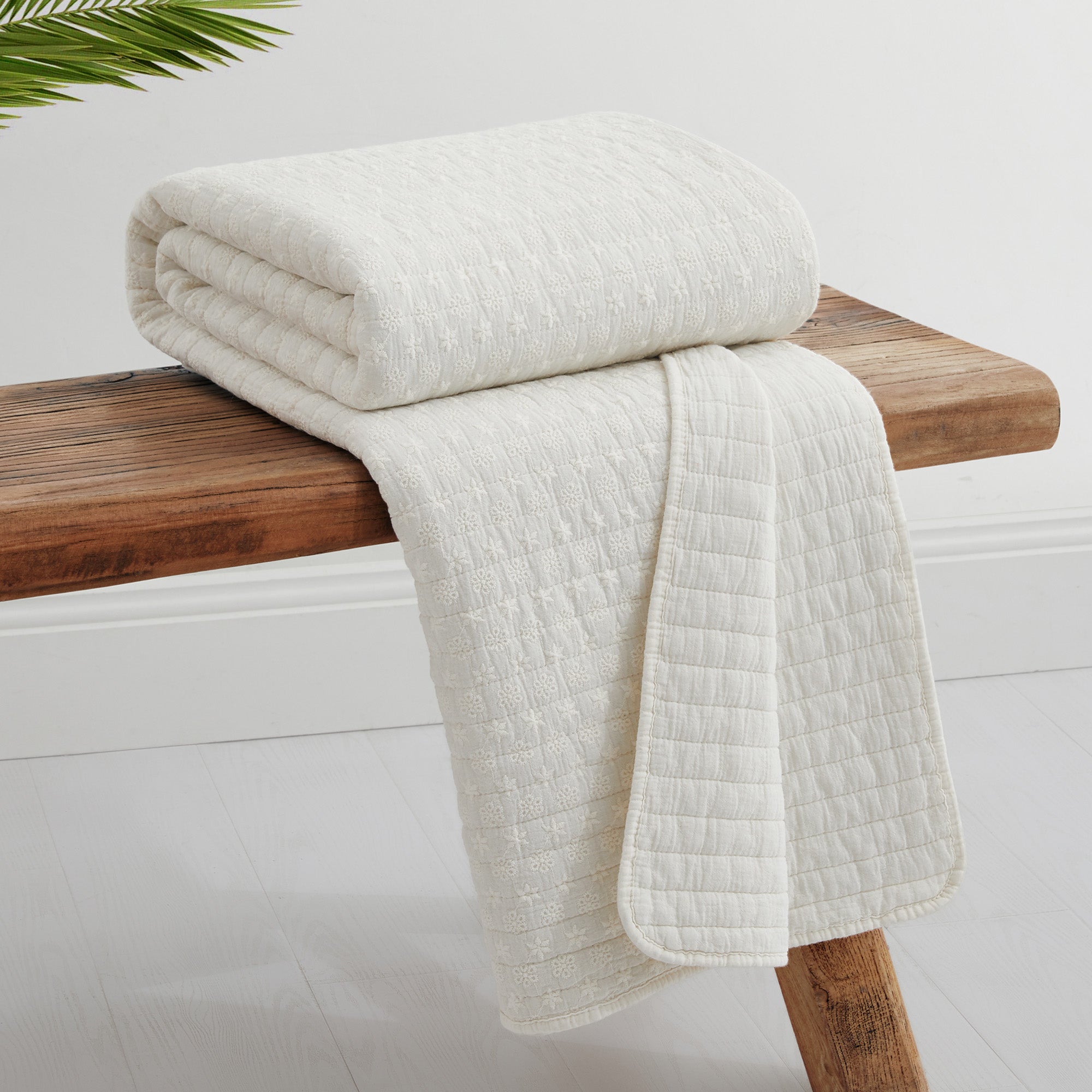 Eyelet Quilted Throw