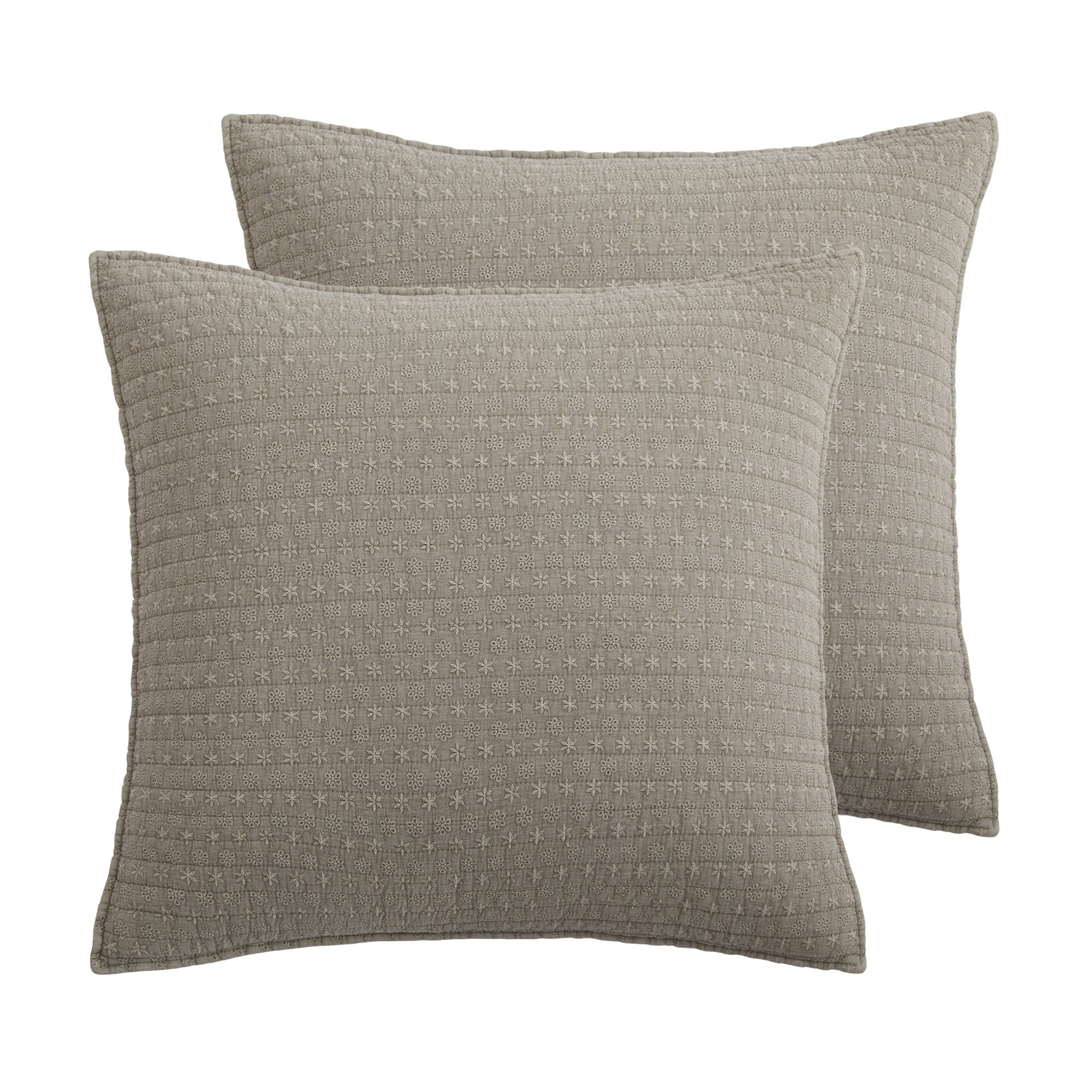 Eyelet Euro Sham Set of 2