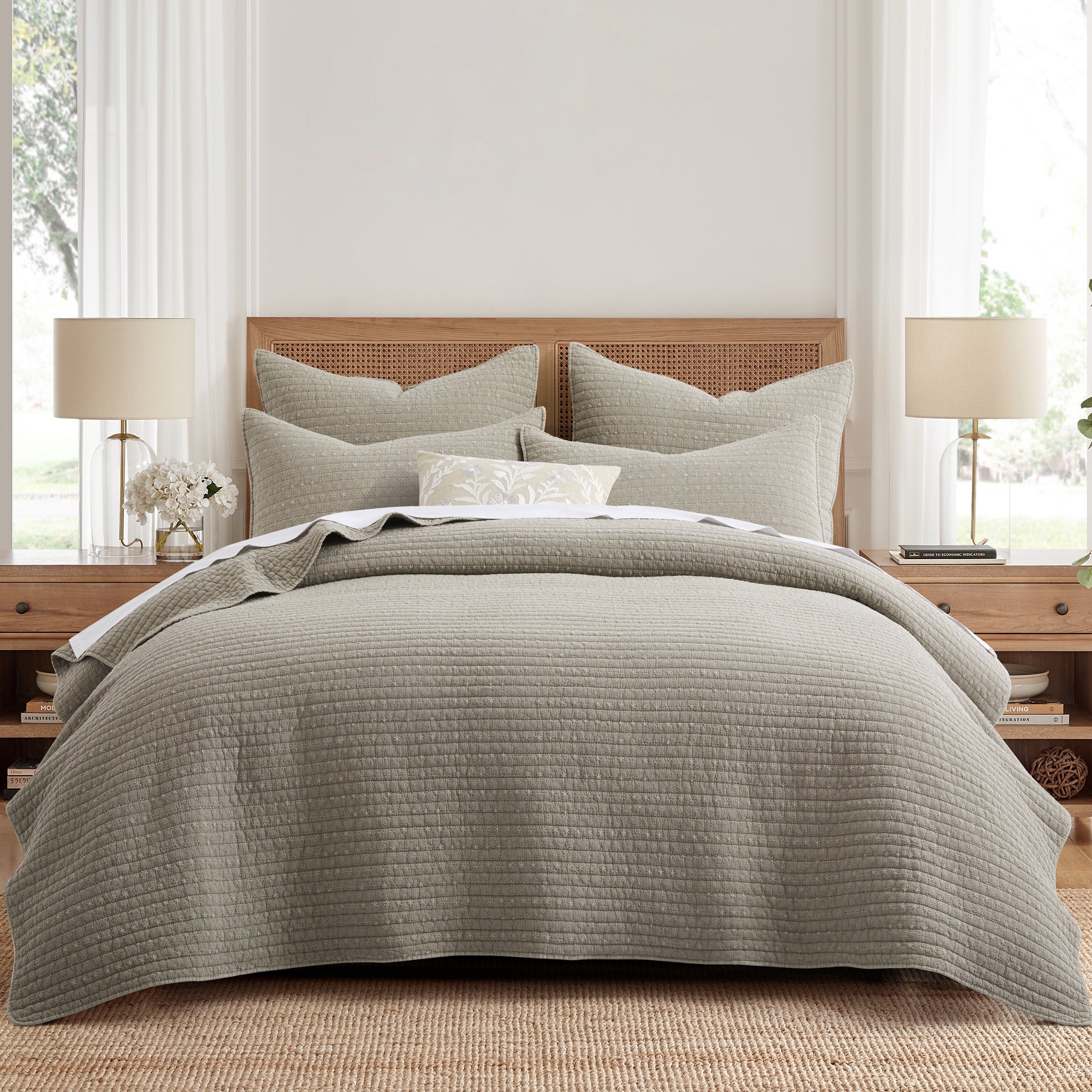 Eyelet Euro Sham Set of 2