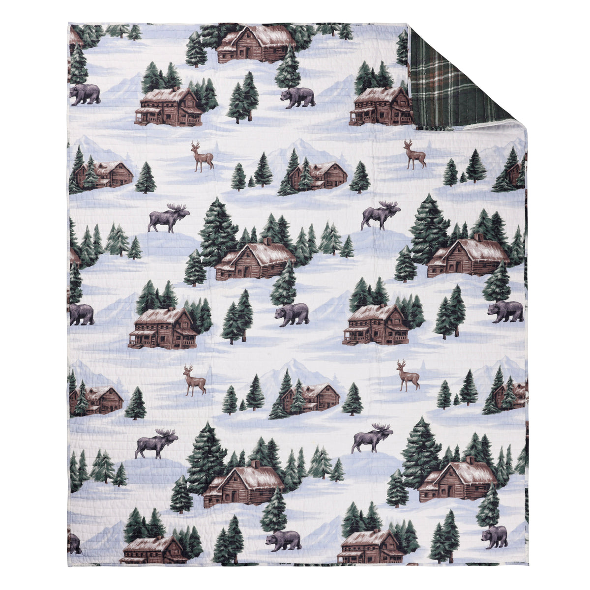 Lodge Toile Quilted Throw