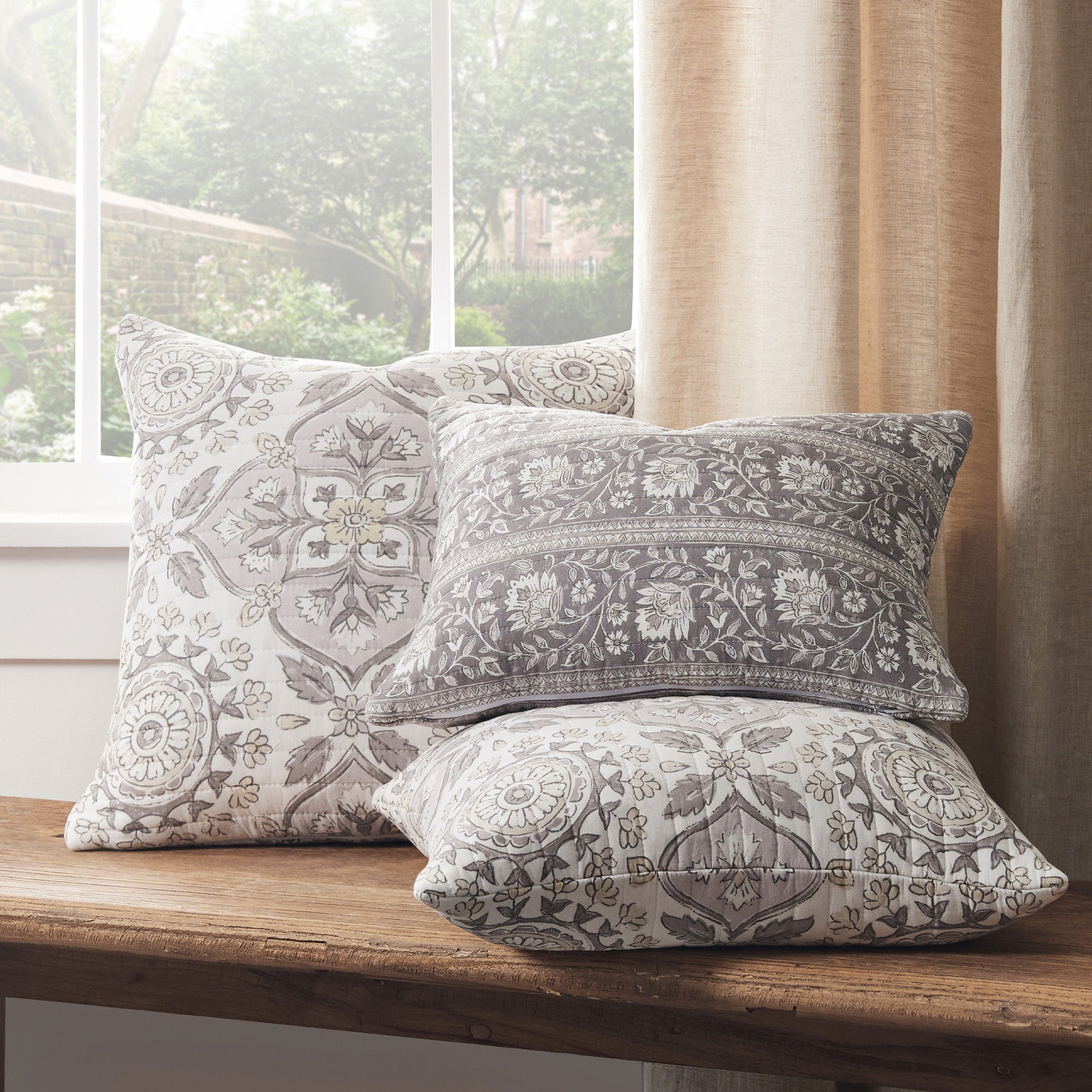 Lirelle Quilted Medallion Pillow