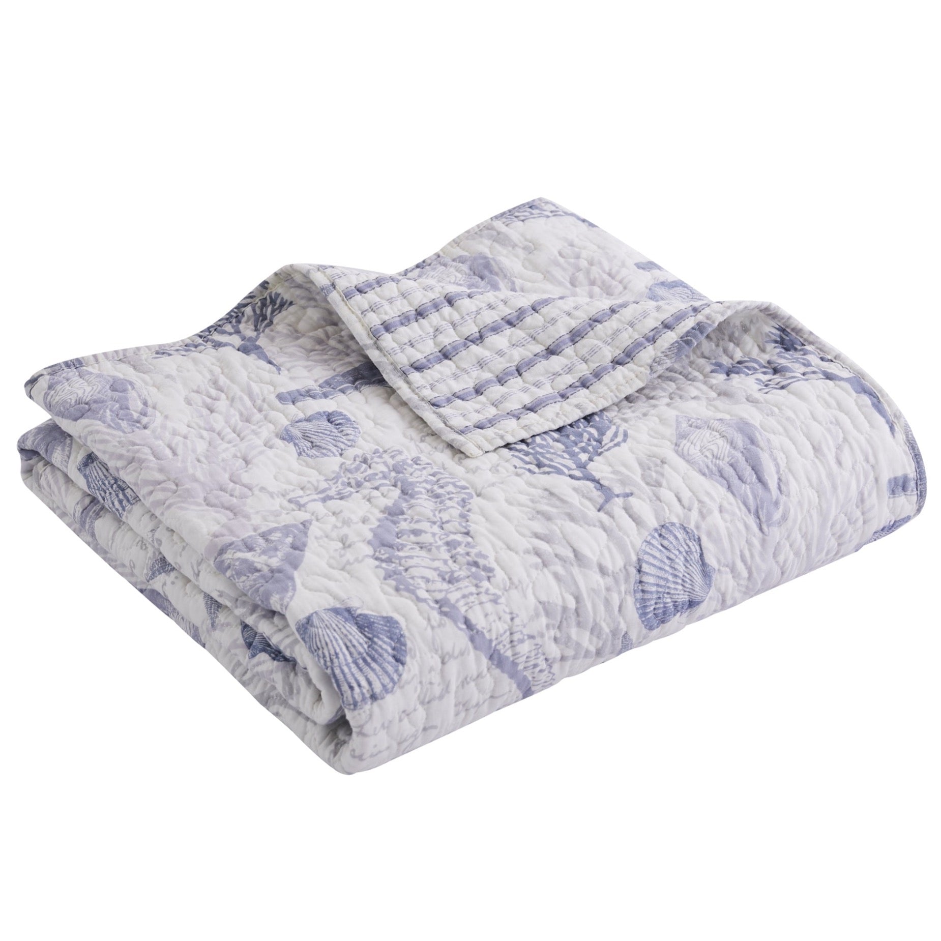 Tahiti Grey Quilted Throw