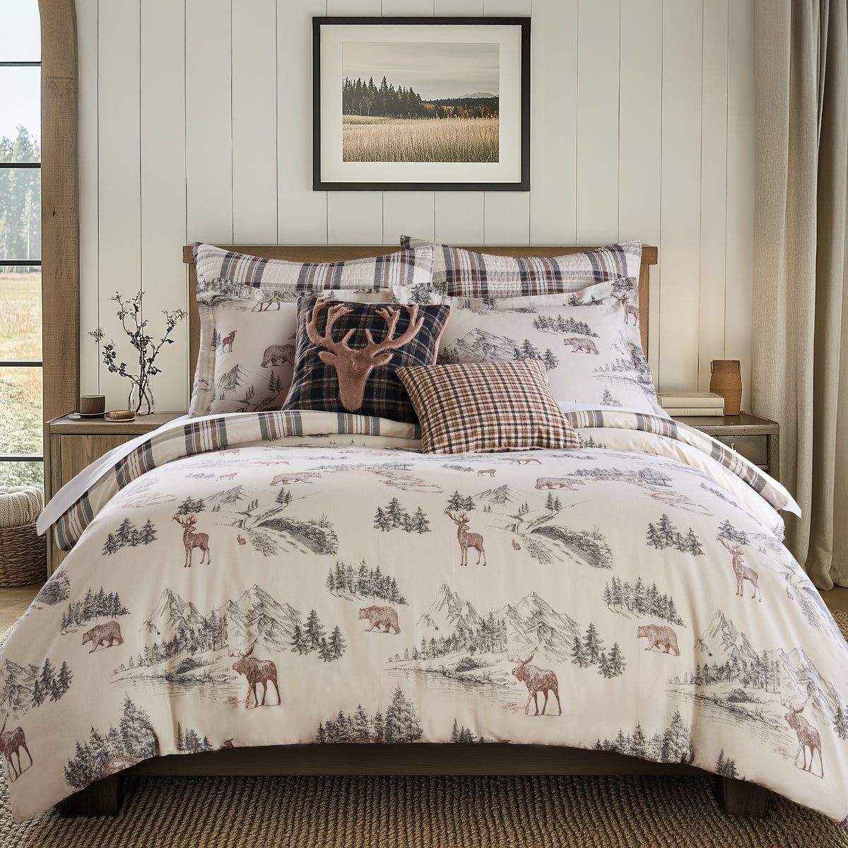 Lodge Toile Comforter Set - King