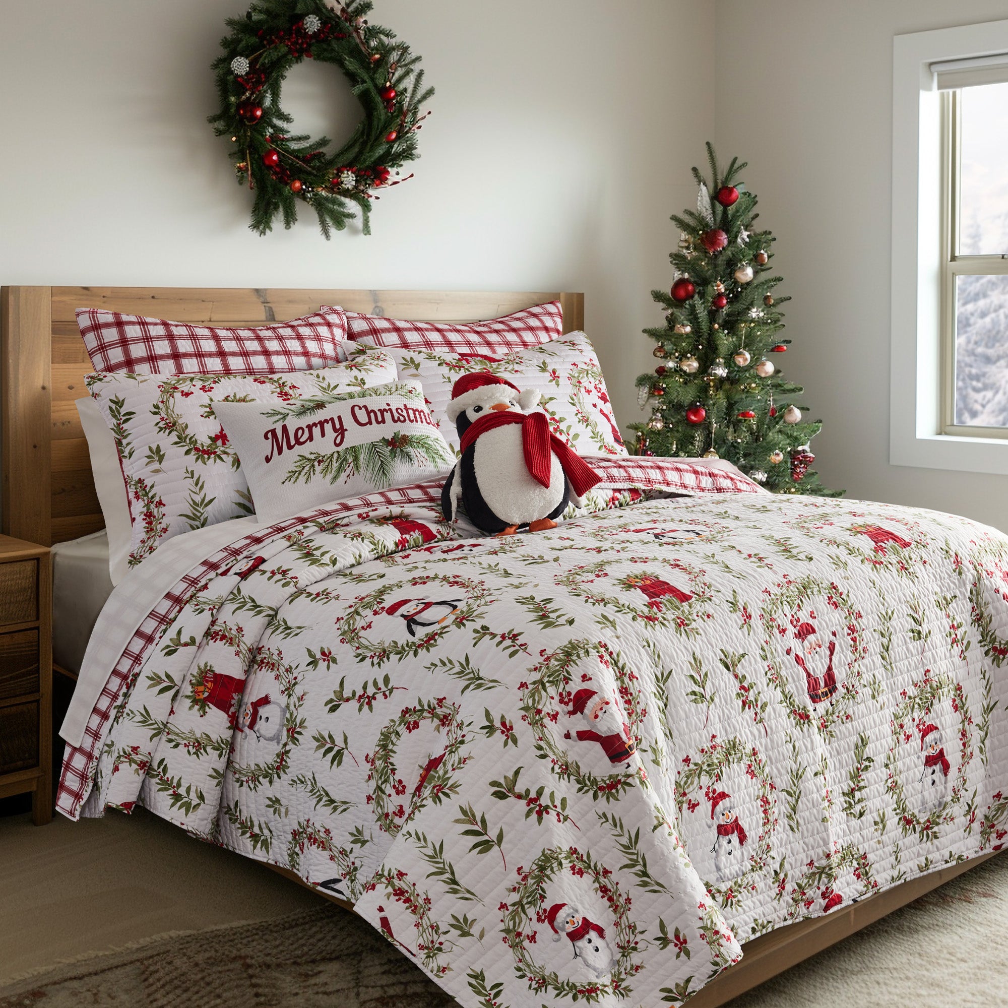 Pine & Plaid Euro Sham Set of 2