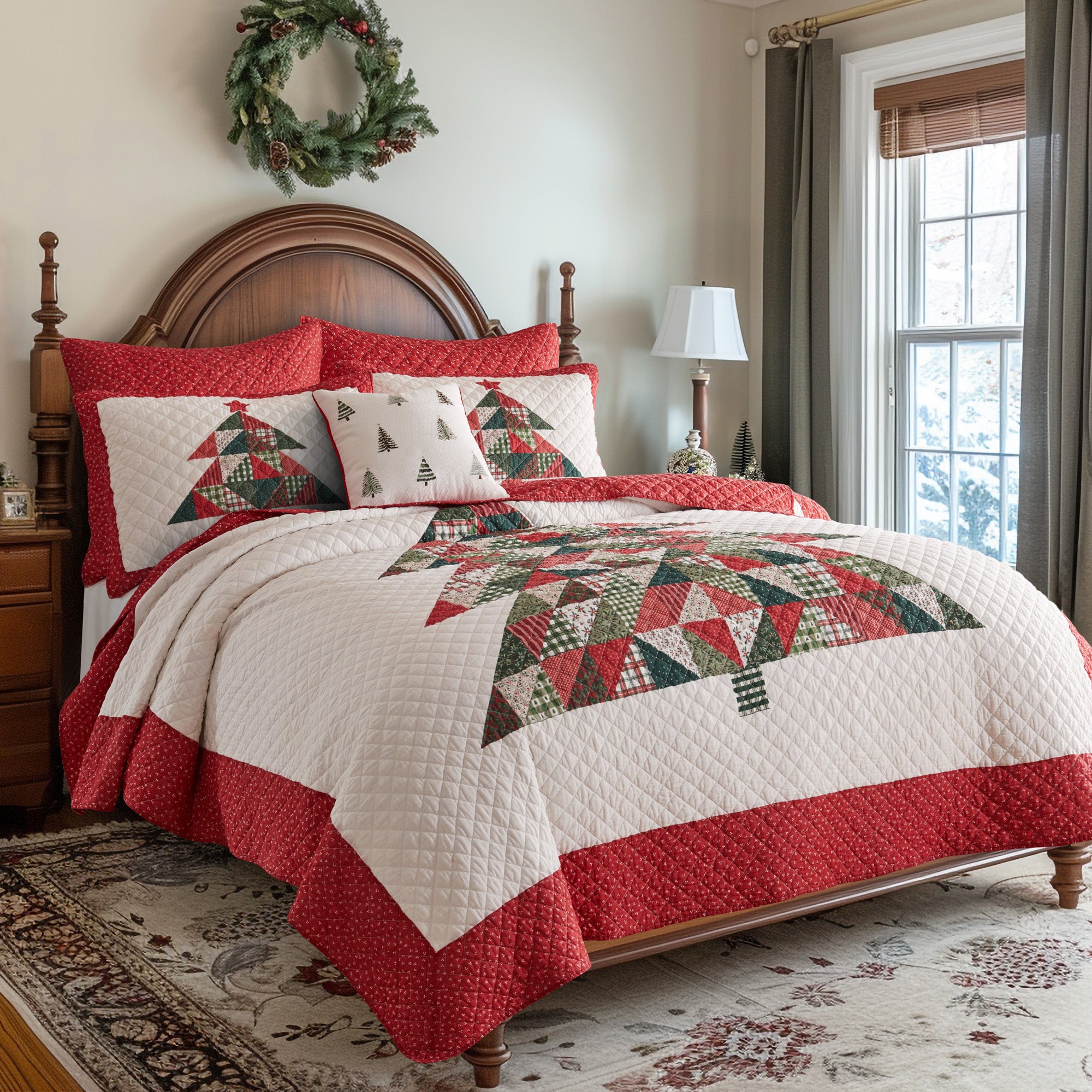 Patchwork Pine Quilt Set