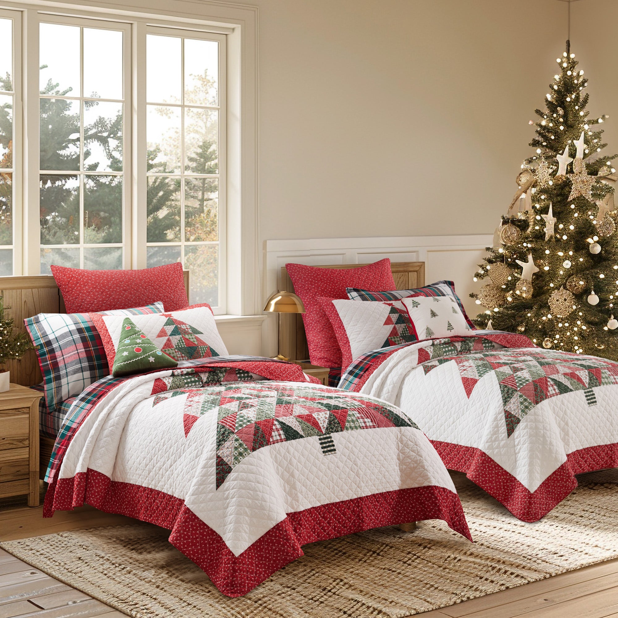 Patchwork Pine Quilt Set